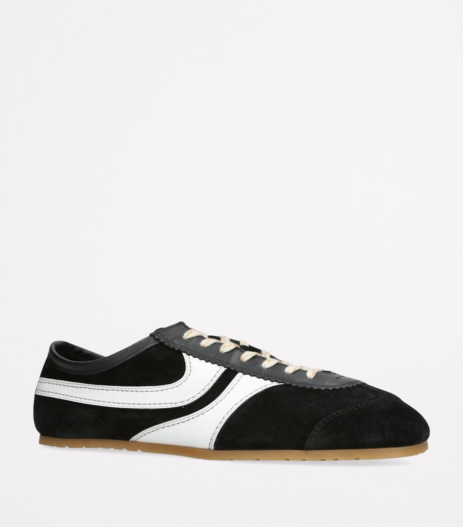 DRIES VAN NOTEN Suede Low-Top Sneakers Black Image 3
