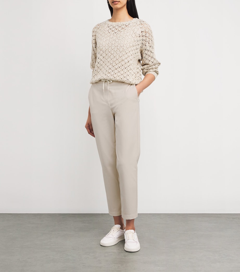 Cotton-Blend Drawstring Trousers SABBIA Image 2
