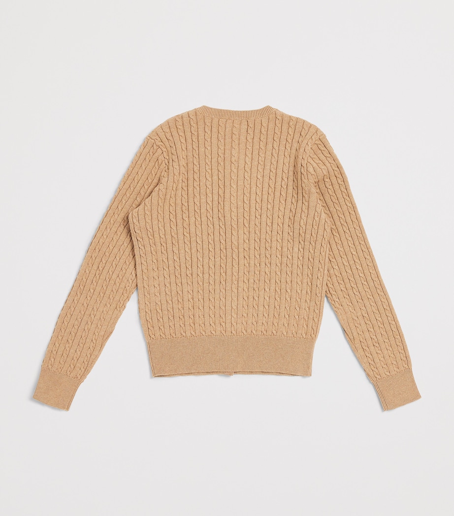 Cotton Cable-Knit Cardigan (2-7 Years) CAMEL Image 2