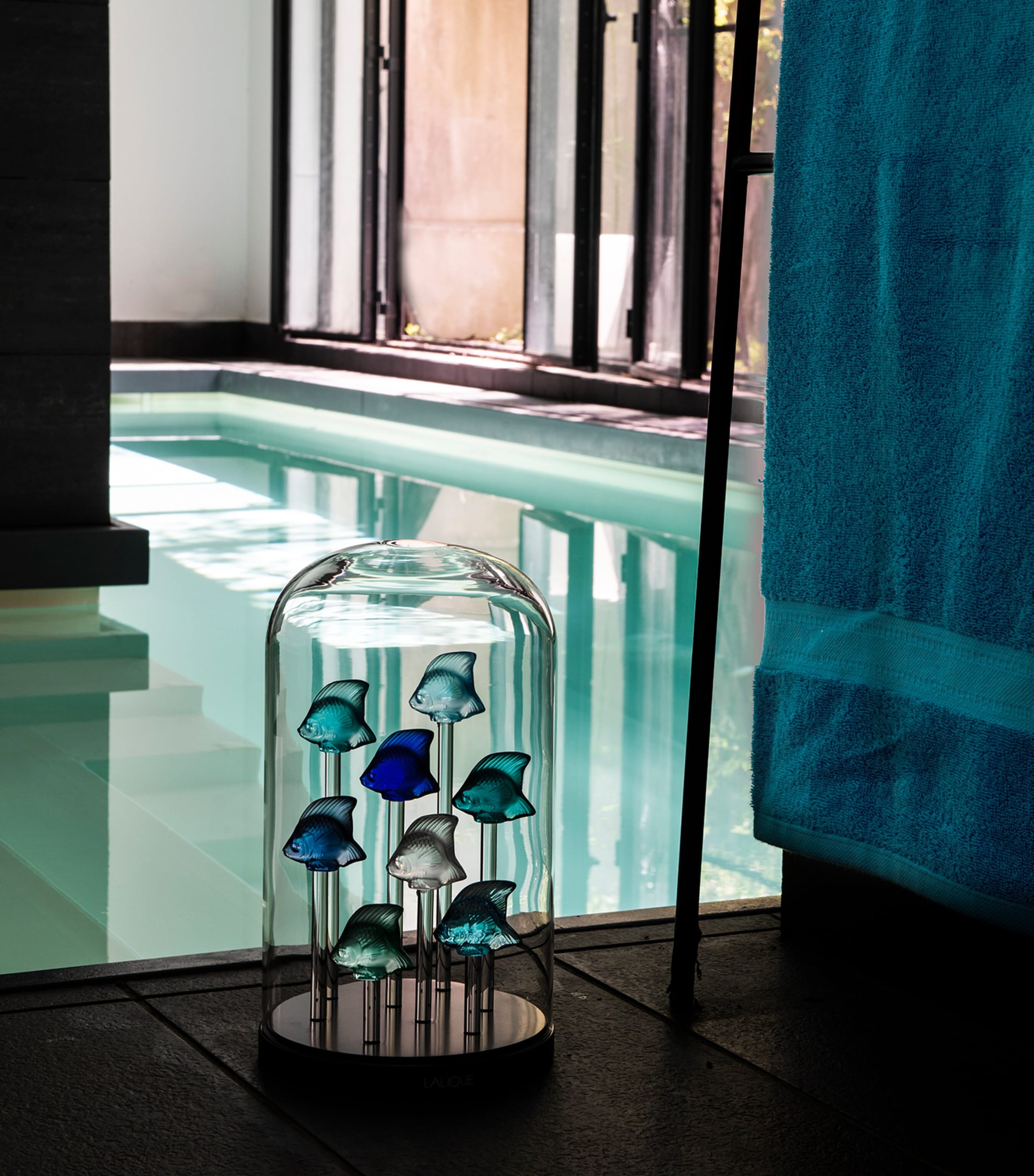 Crystal Fish Sculpture BLEU CLAIR Image 2