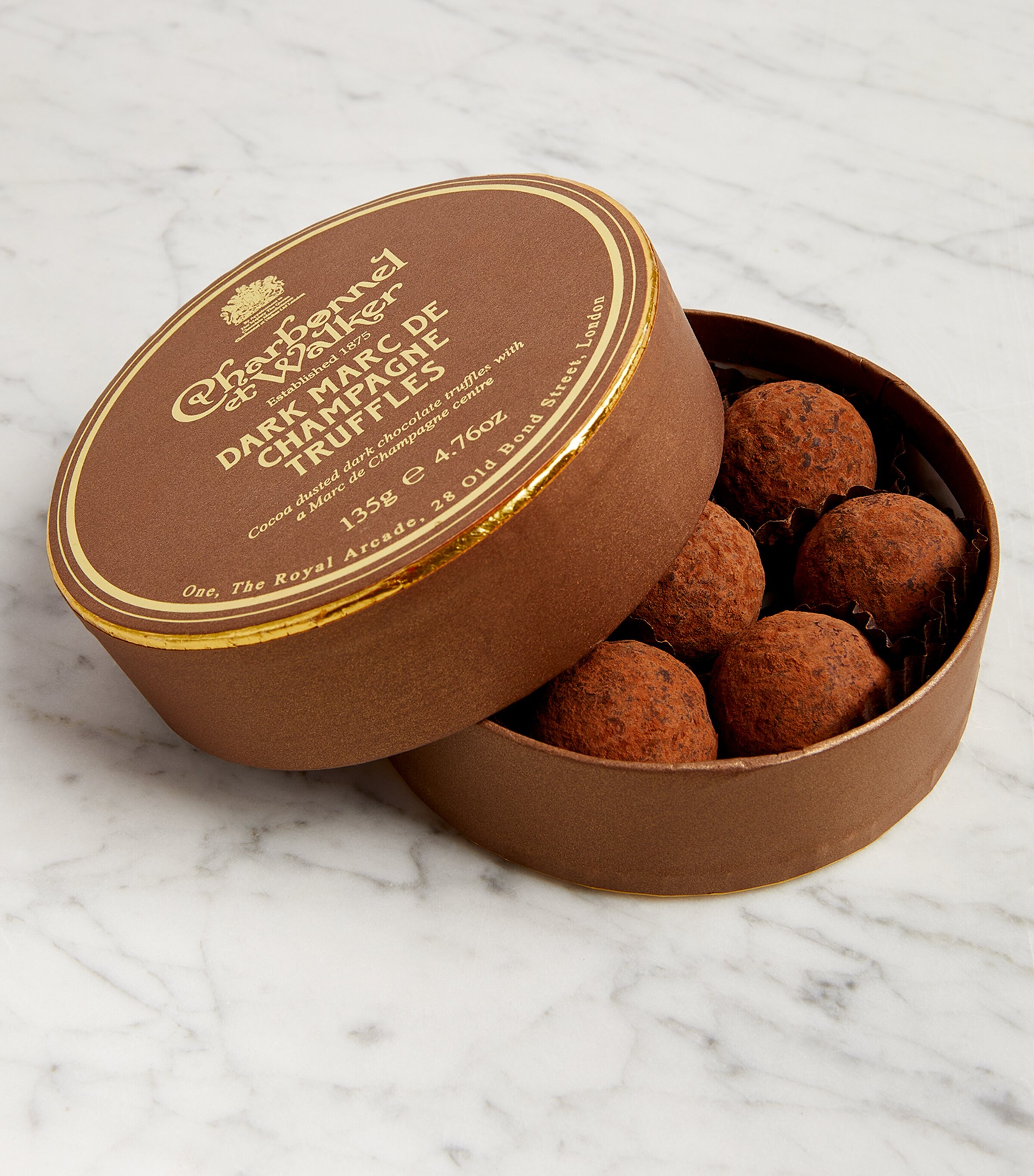 Charbonnel et Walker Dark Marc de Champagne Truffles (135g) Image 3