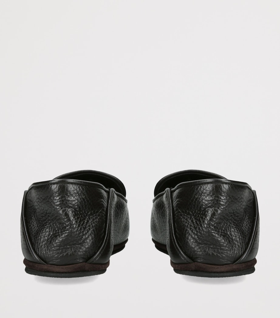 John Lobb Leather Kingston II Slippers Dark Brown Image 4