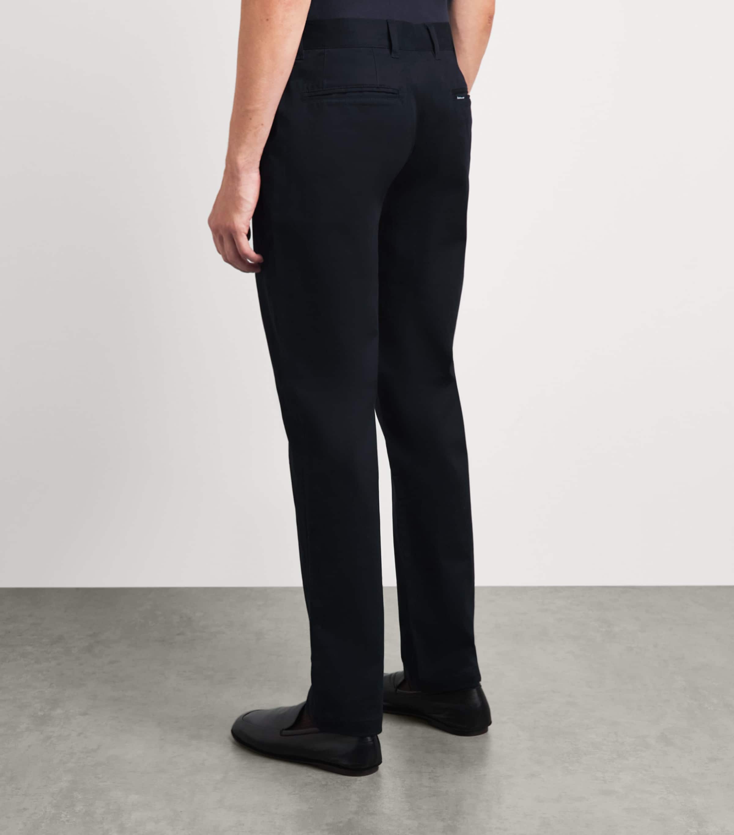 Barbour Mens Sateen Tailored Trousers Dark Navy Image 5