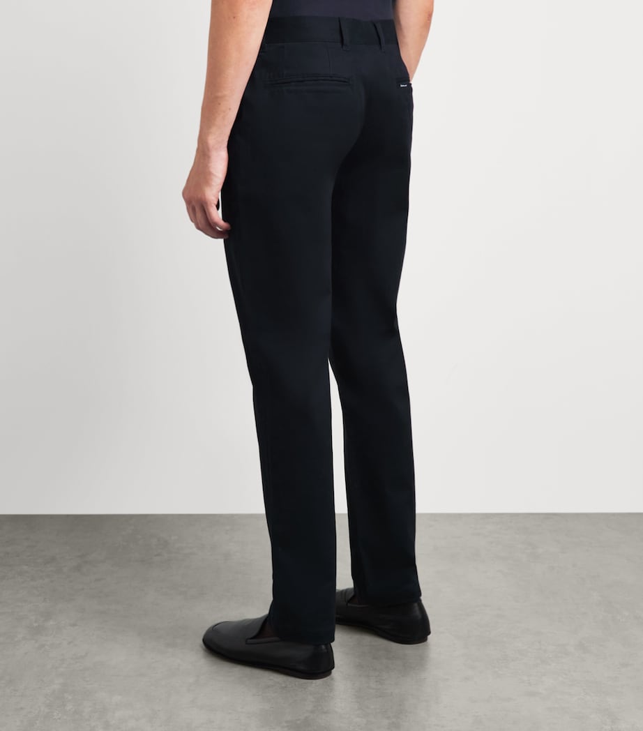 Barbour Mens Sateen Tailored Trousers Dark Navy Image 5