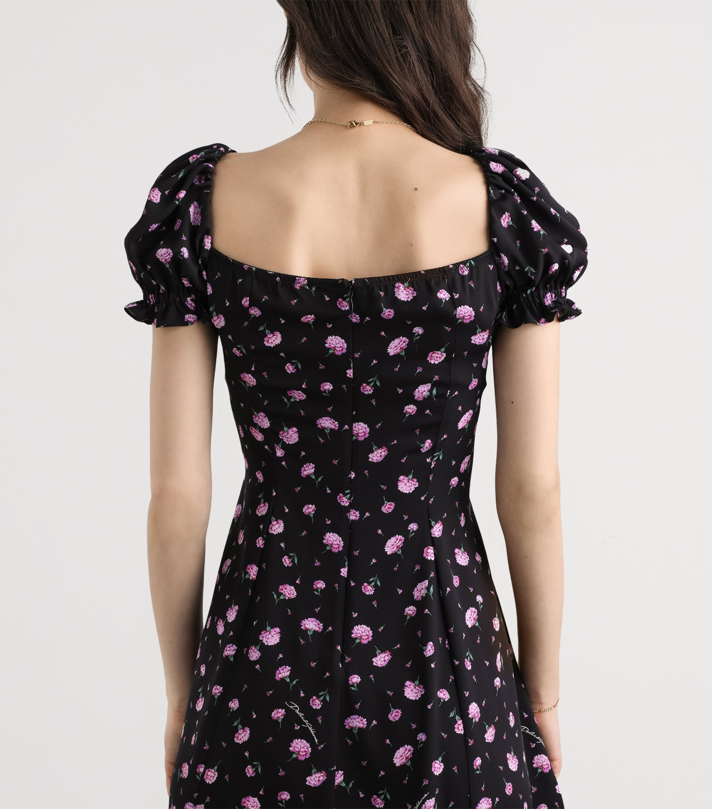 Stretch-Silk Floral Mini Dress HN5XX-GAROFAN Image 3