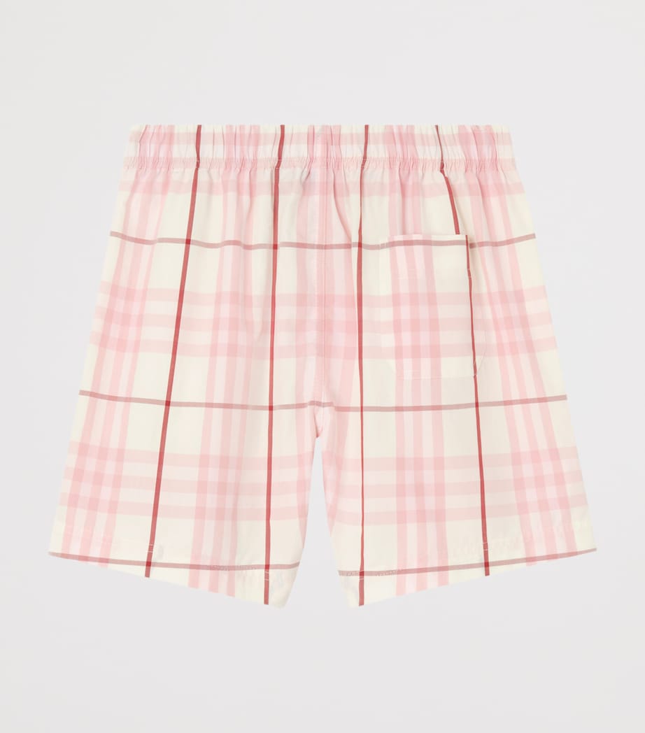 Burberry Kids Cotton Check Shorts (14 Years) Flora Pink Ip Check Image 2