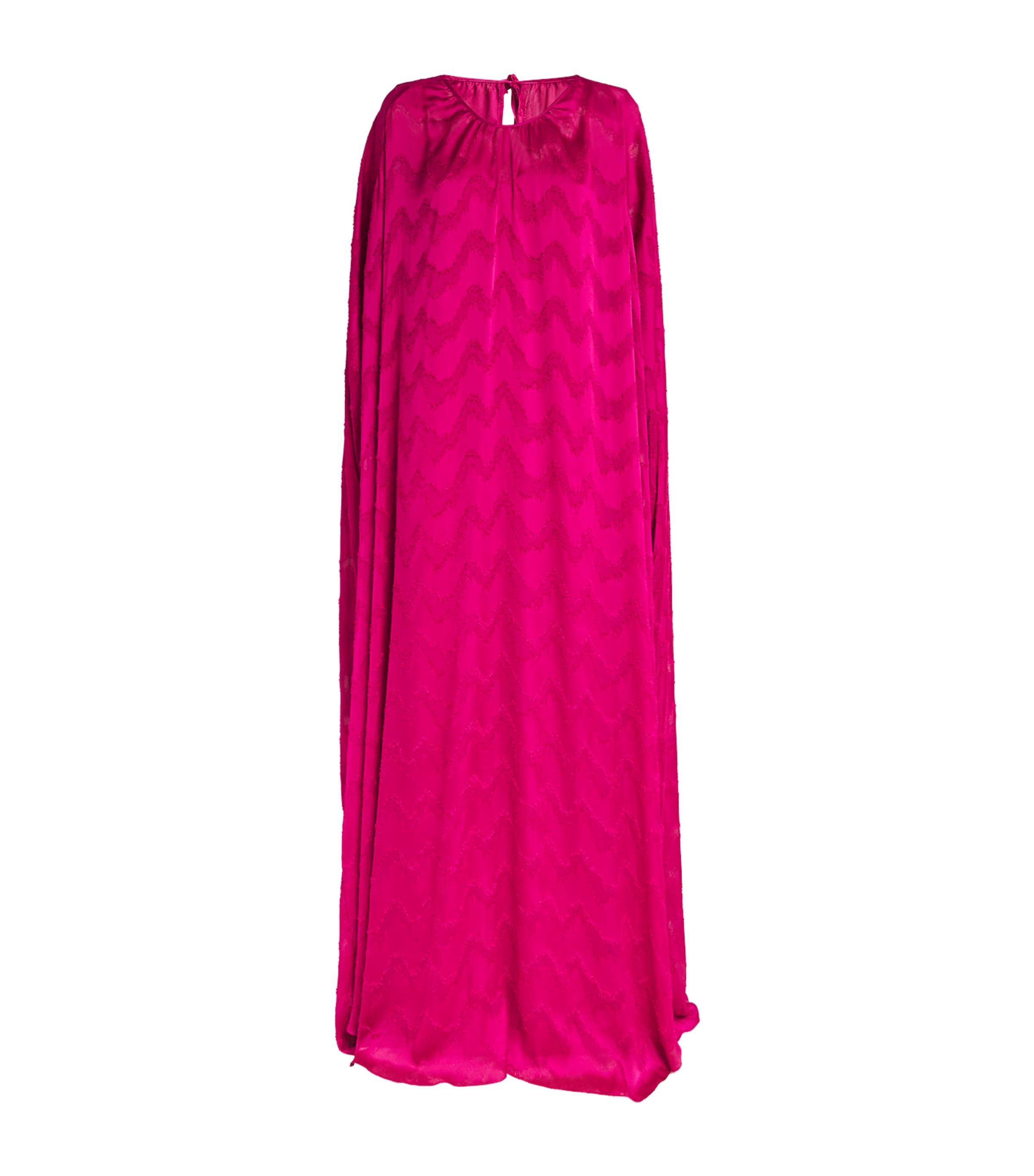 Talbot Runhof Textured Kaftan Gown In Burgundy