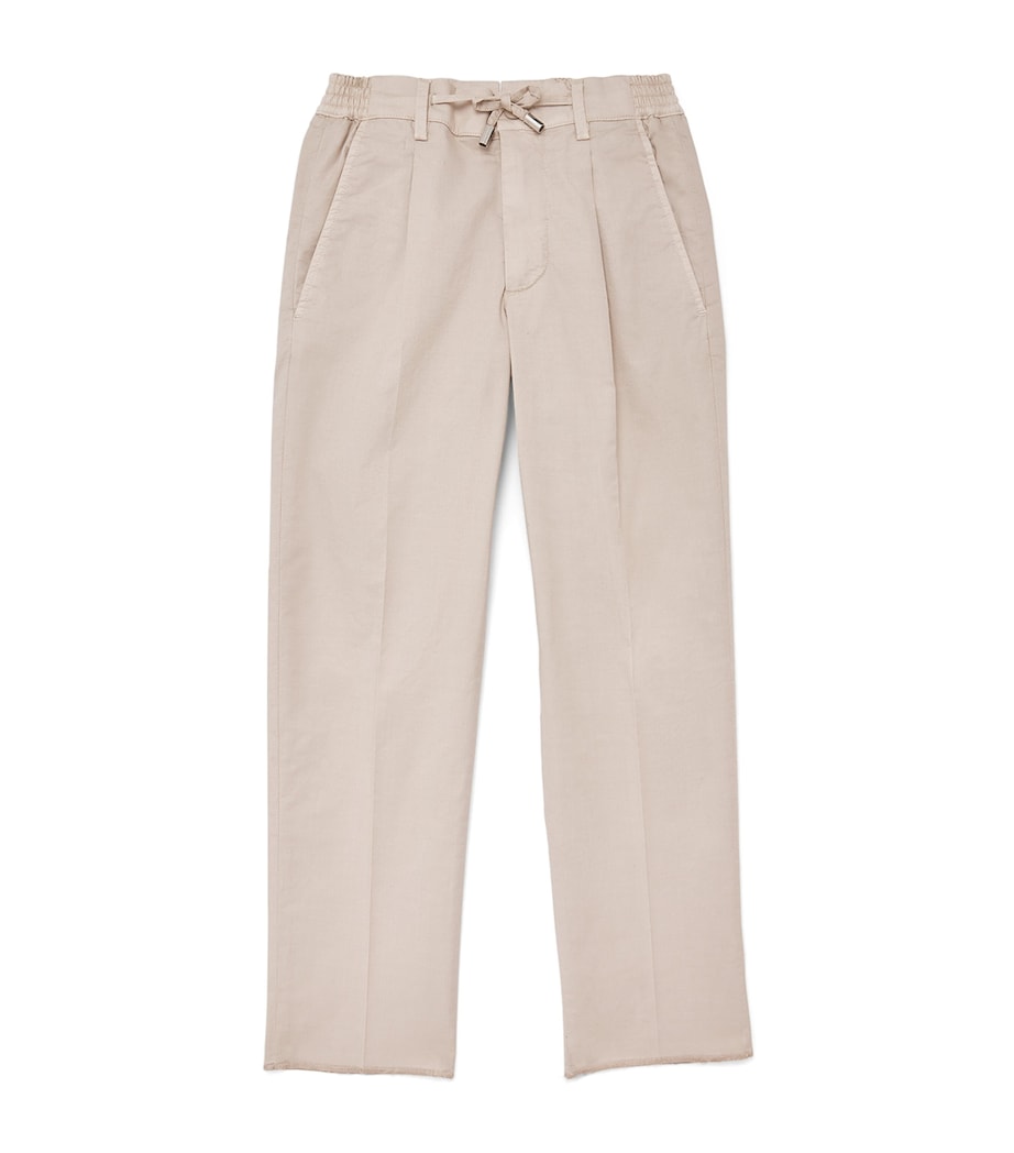 Stefano Ricci Kids Drawstring Trousers (6-16 Years) Beige Image 1