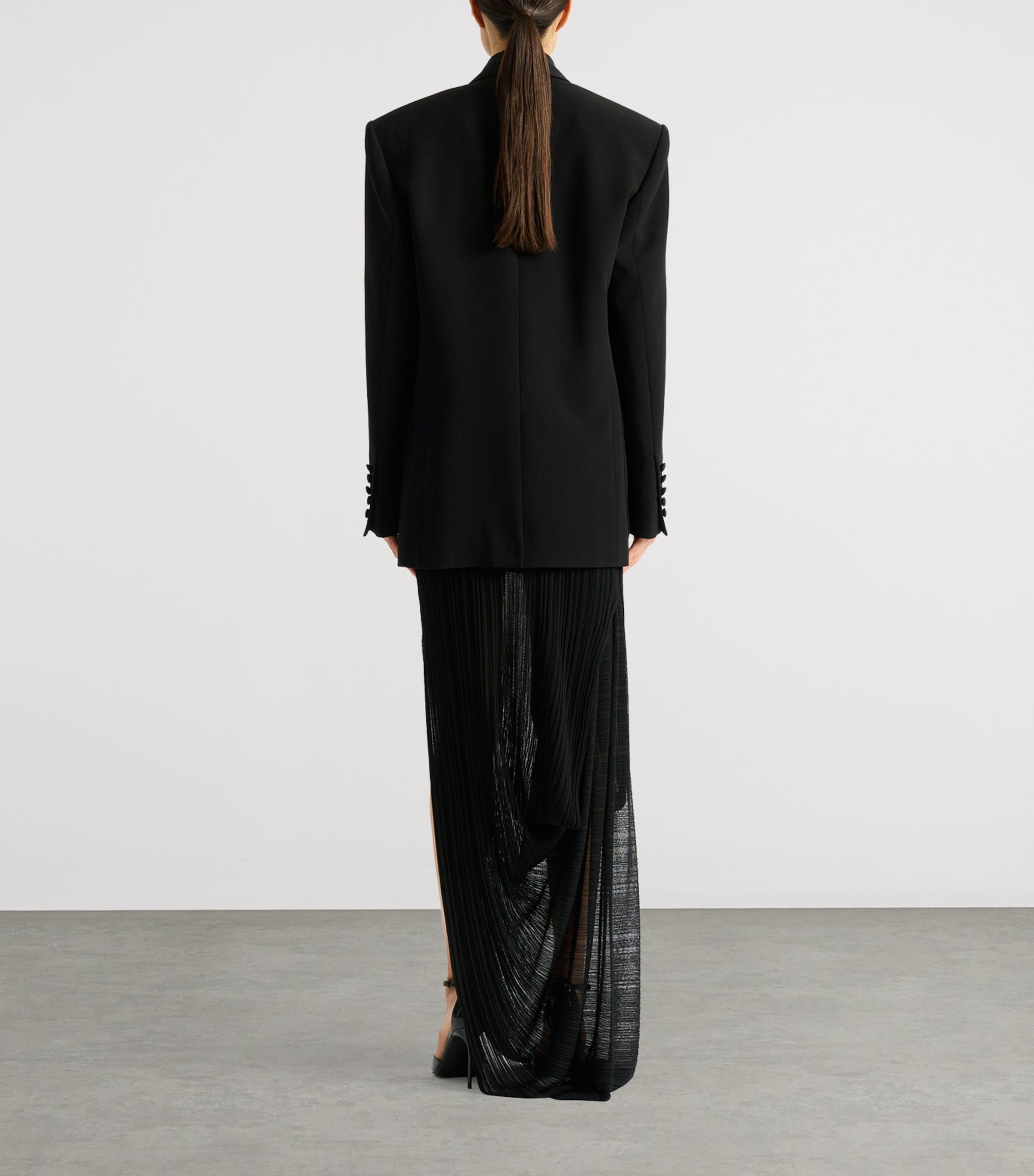 Balmain Womens Embellished Insect Blazer Eah Noir/multico Image 4