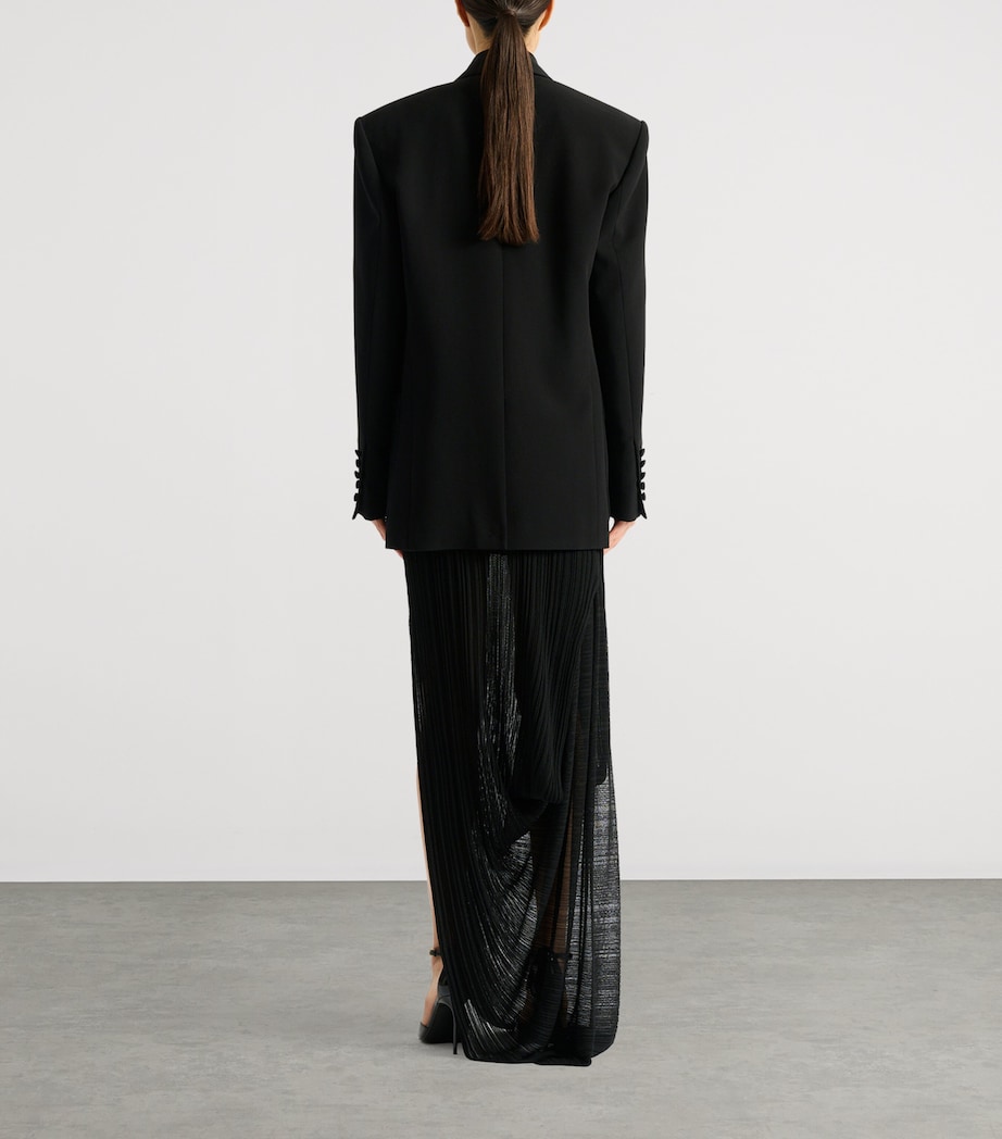 Balmain Womens Embellished Insect Blazer Eah Noir/multico Image 4