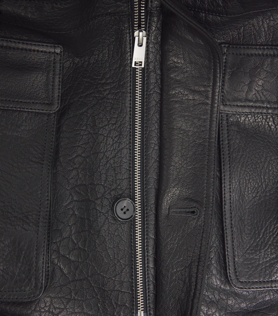 Arma Mens Lambskin Mavis Jacket Black Image 6