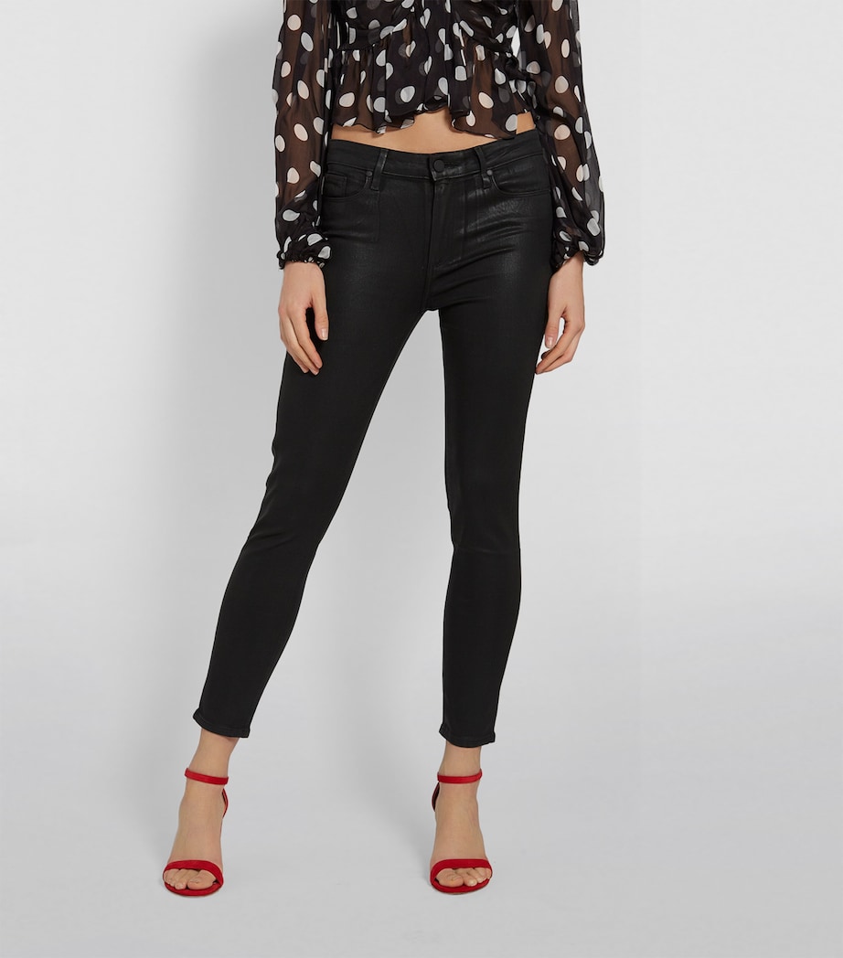 Hoxton Coated Skinny Jeans BLACK FOG LUXE Image 5