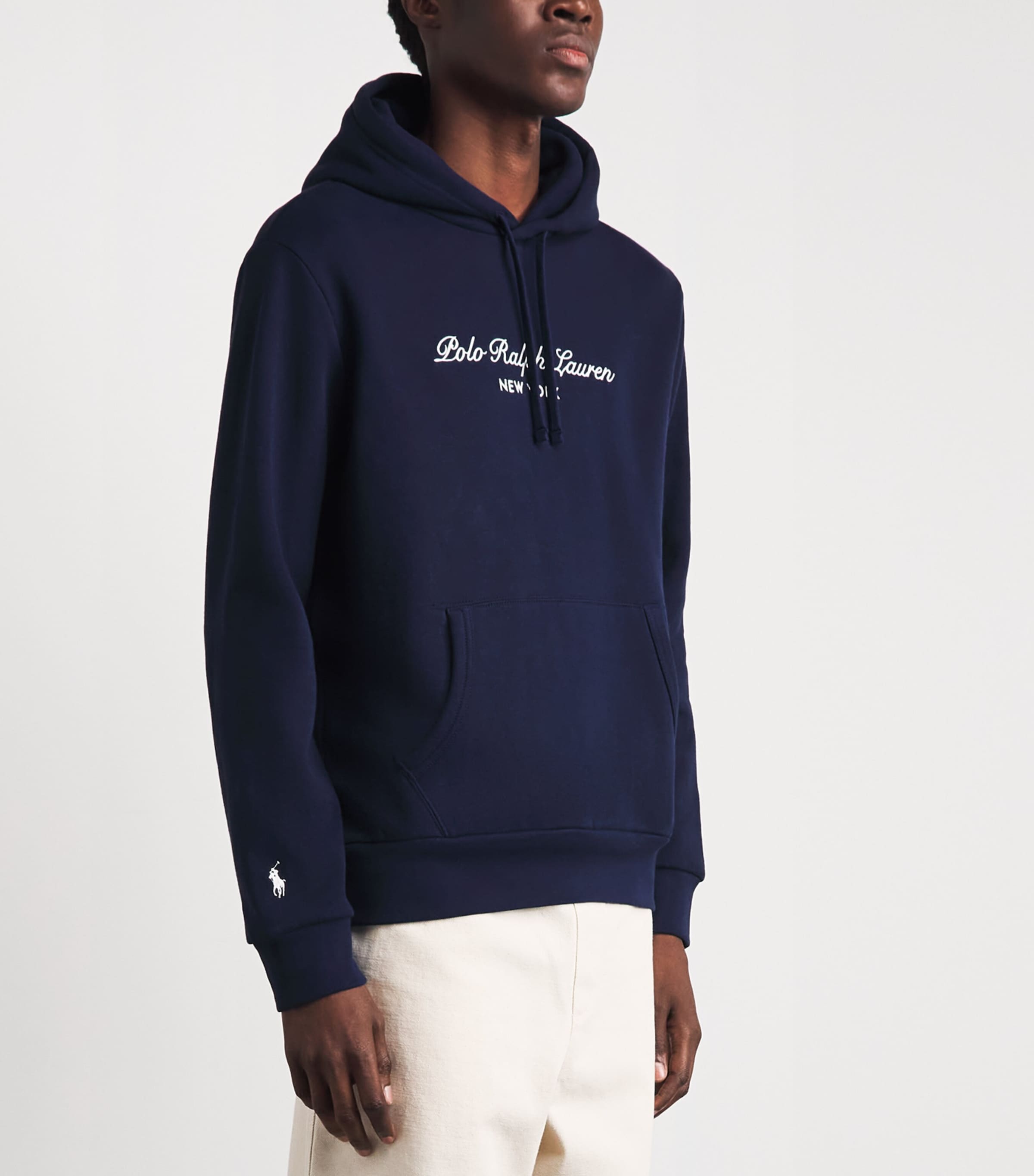 Polo Ralph Lauren Mens Embroidered Logo Hoodie Newport Navy Image 4