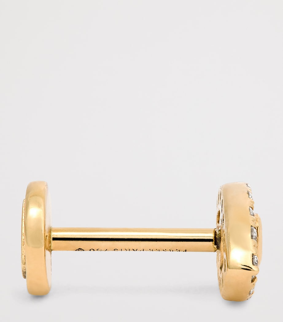 Persée Yellow Gold and Diamond Eye Single Stud Earring Yellow Gold Image 4