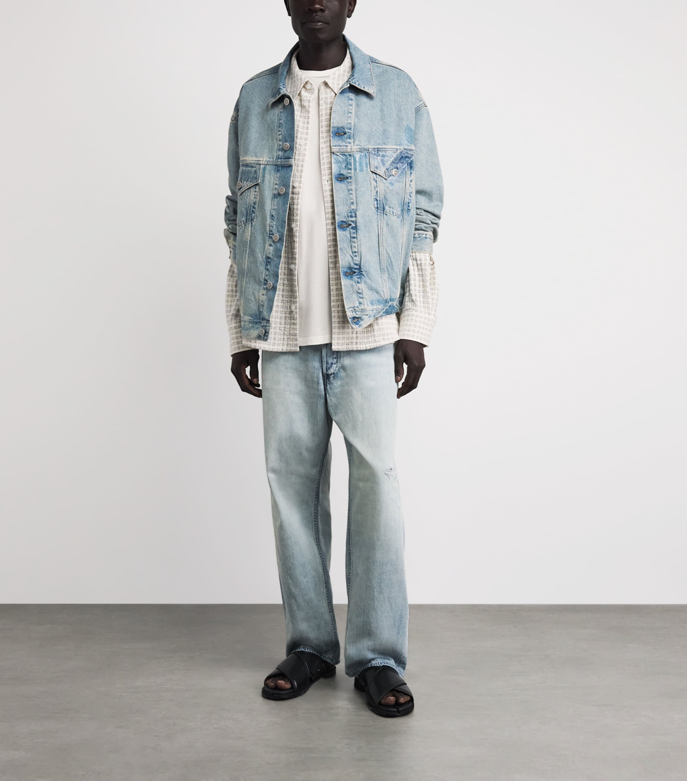 Maison Margiela Mens Cotton Embroidered Logo T-Shirt Off White Image 2