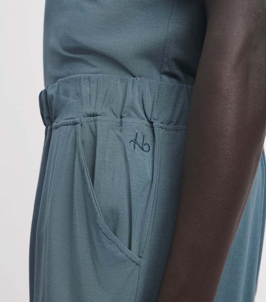 Homebody Mens Stretch-Modal Pyjama Shorts Teal Mist Image 3