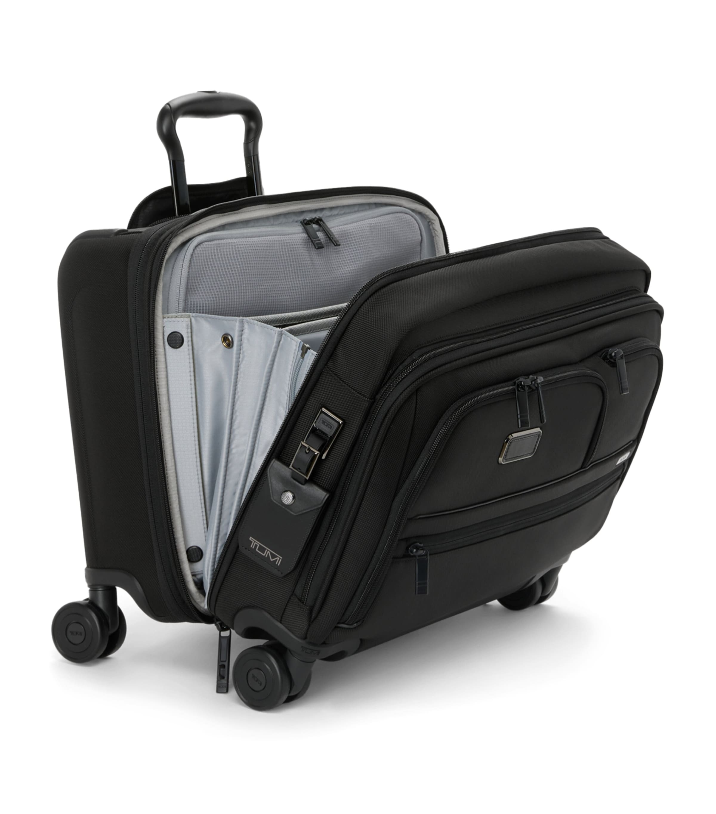 Tumi Alpha 4 Deluxe Laptop Expandable Wheeled Briefcase (45cm) Black Image 3
