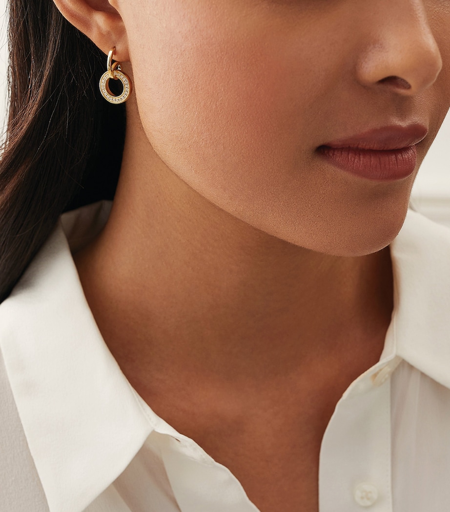 Yellow Gold and Diamond Classic Roulette Earrings YELLOW GOLD Image 2