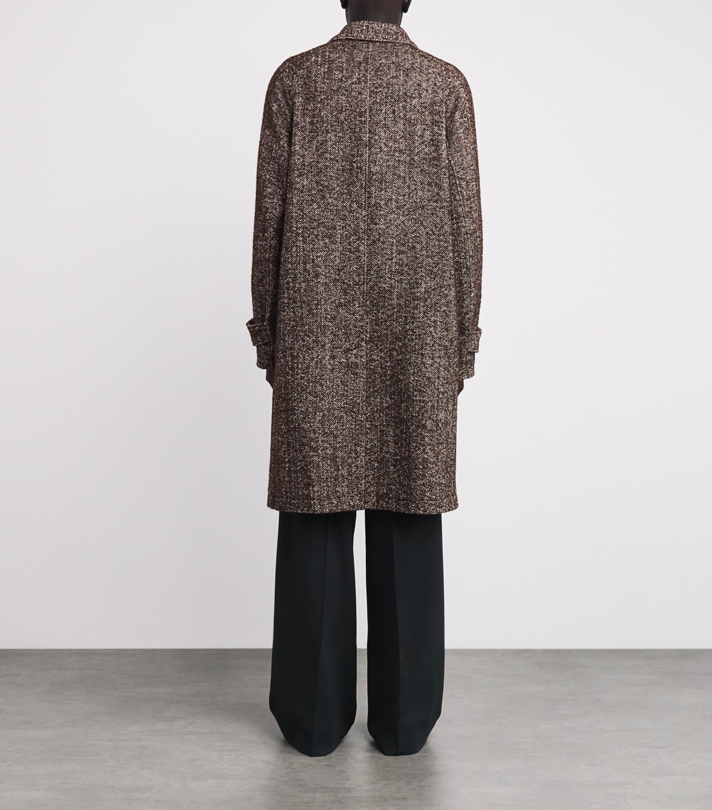 Wool-Blend Herringbone Overcoat ICEDCOFFEE/ECRU Image 4