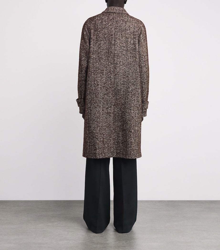 Wool-Blend Herringbone Overcoat ICEDCOFFEE/ECRU Image 4