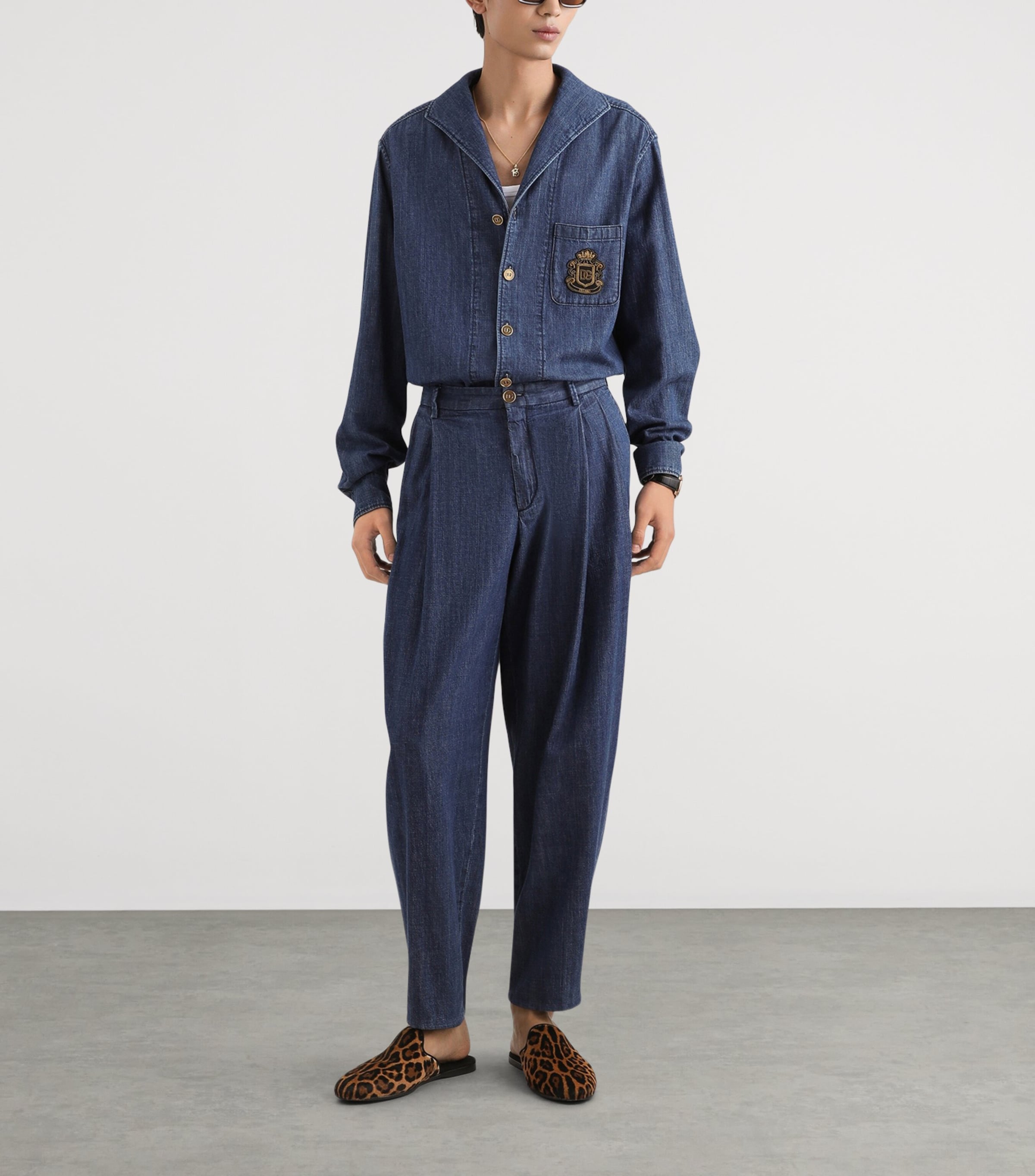 Dolce&Gabbana Mens Denim Shirt Combined Colour Image 4
