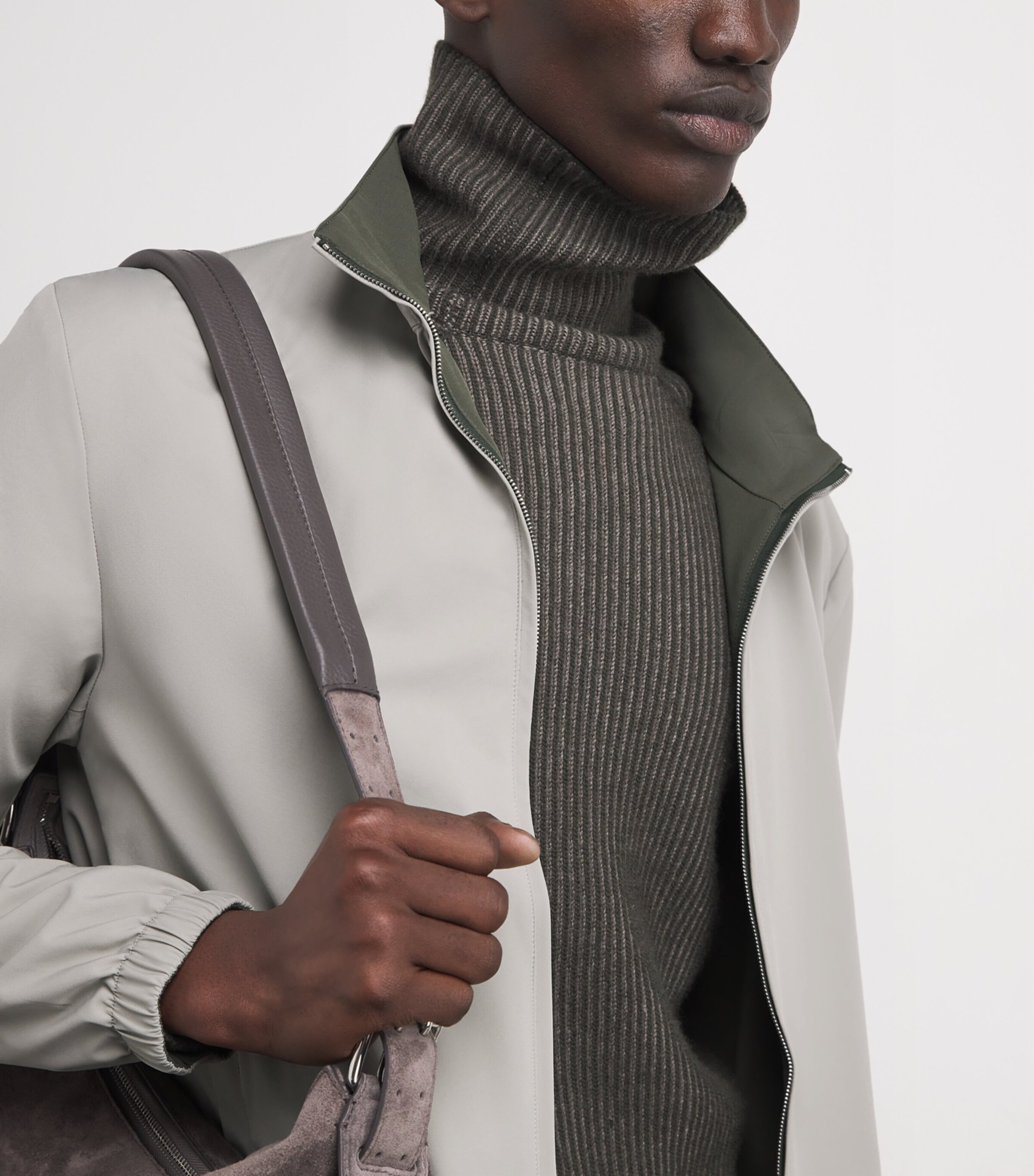 Technical Track Jacket 03-GREY/GREEN Image 7