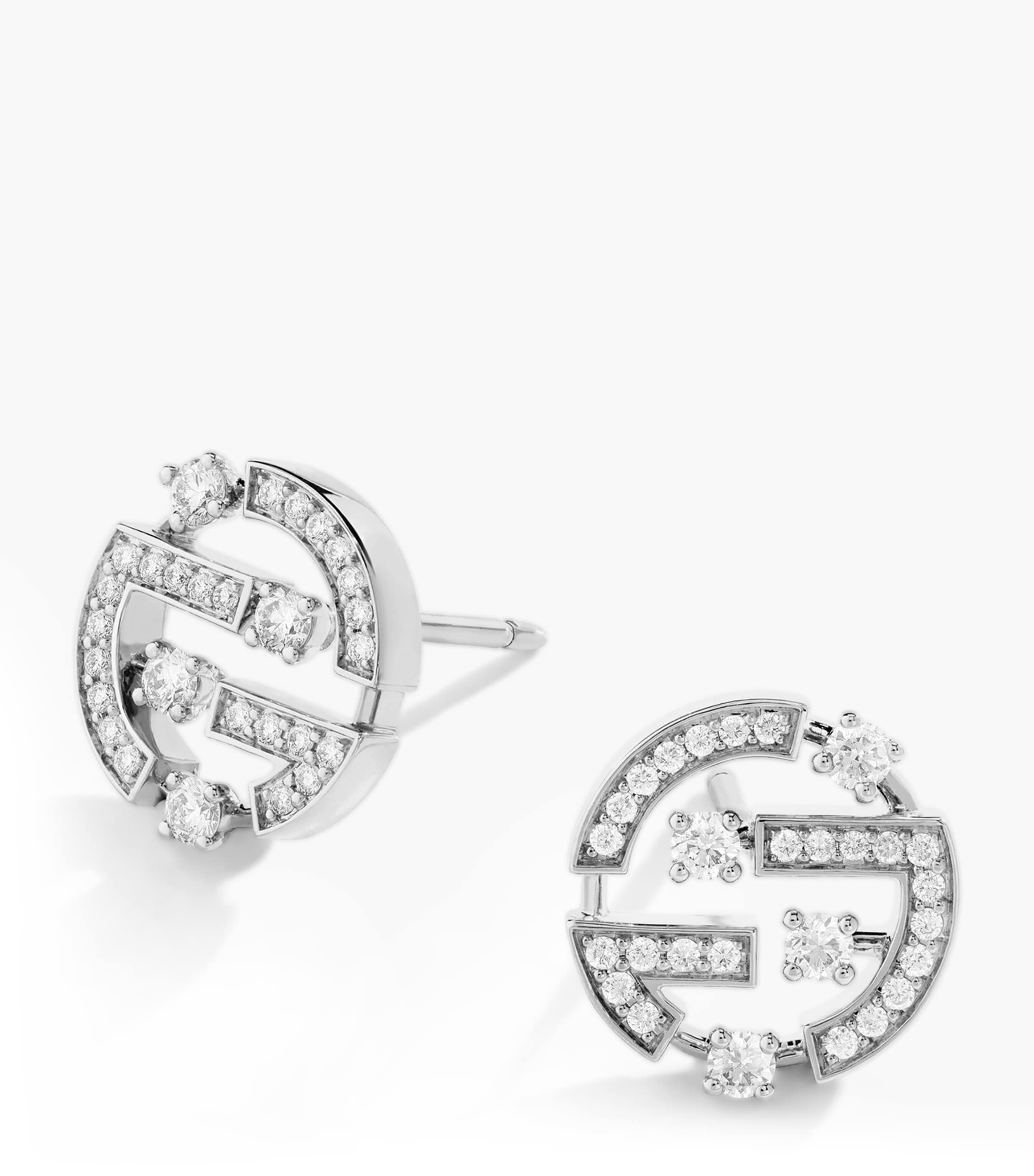 Marli New York White Gold And Diamond Avenues Earrings In White
