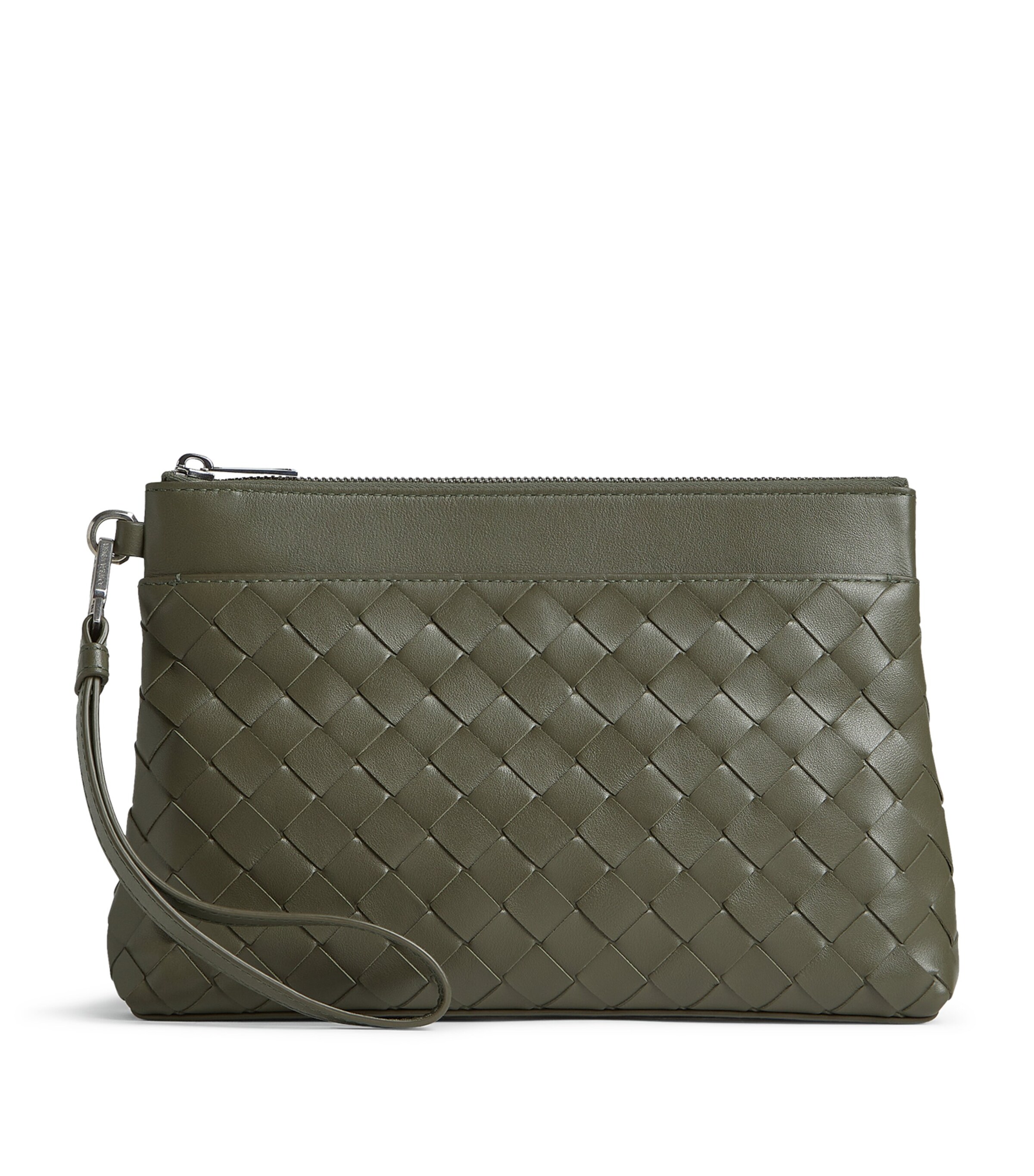 Bottega Veneta Leather Intrecciato Prism Pouch Image 1