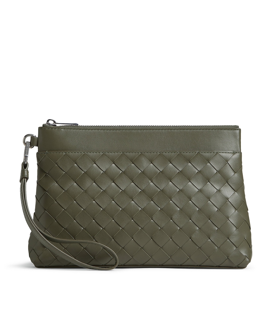 Bottega Veneta Leather Intrecciato Prism Pouch Image 1