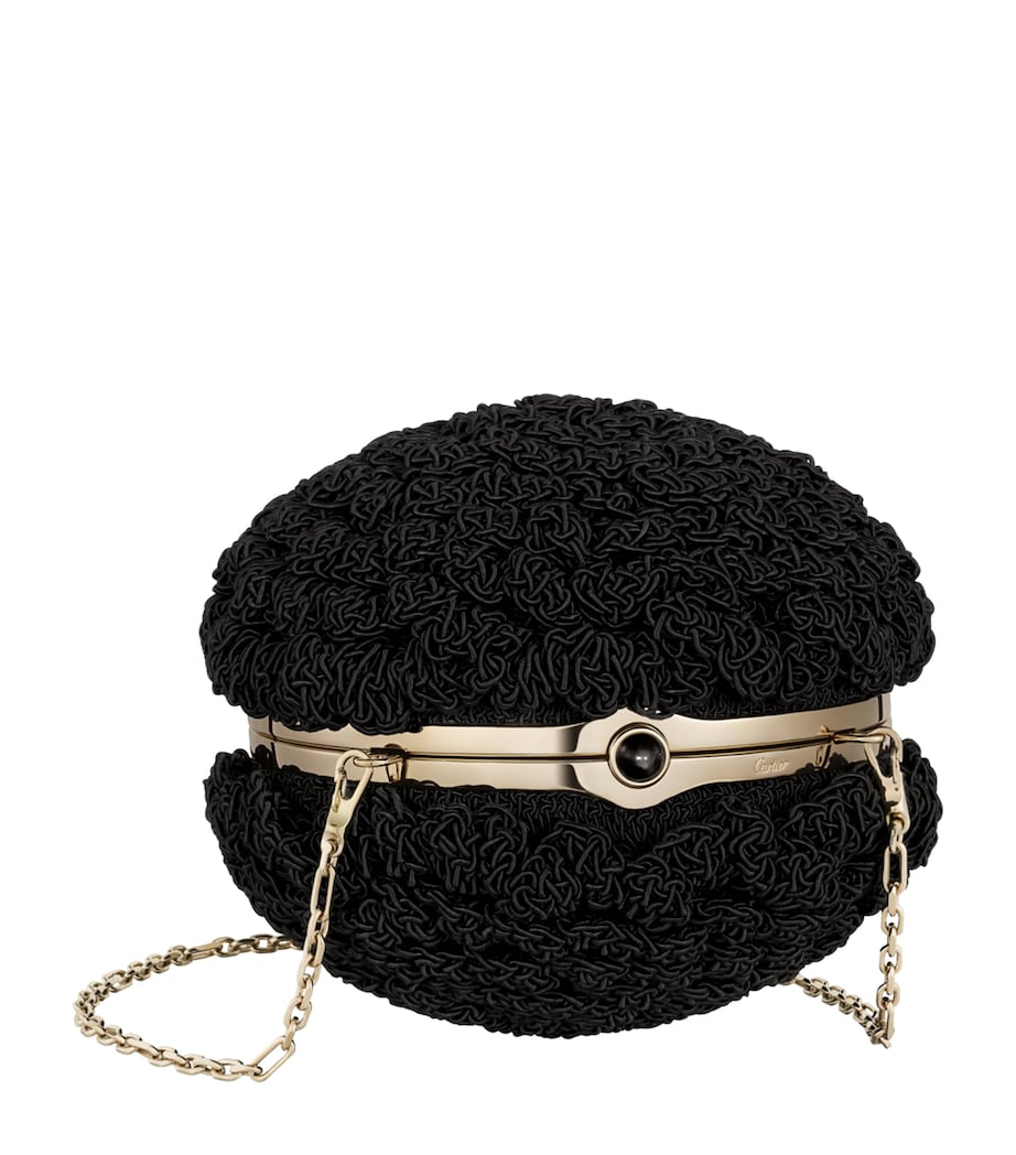 Crochet Cartier Soir Clutch Bag BLACK Image 1