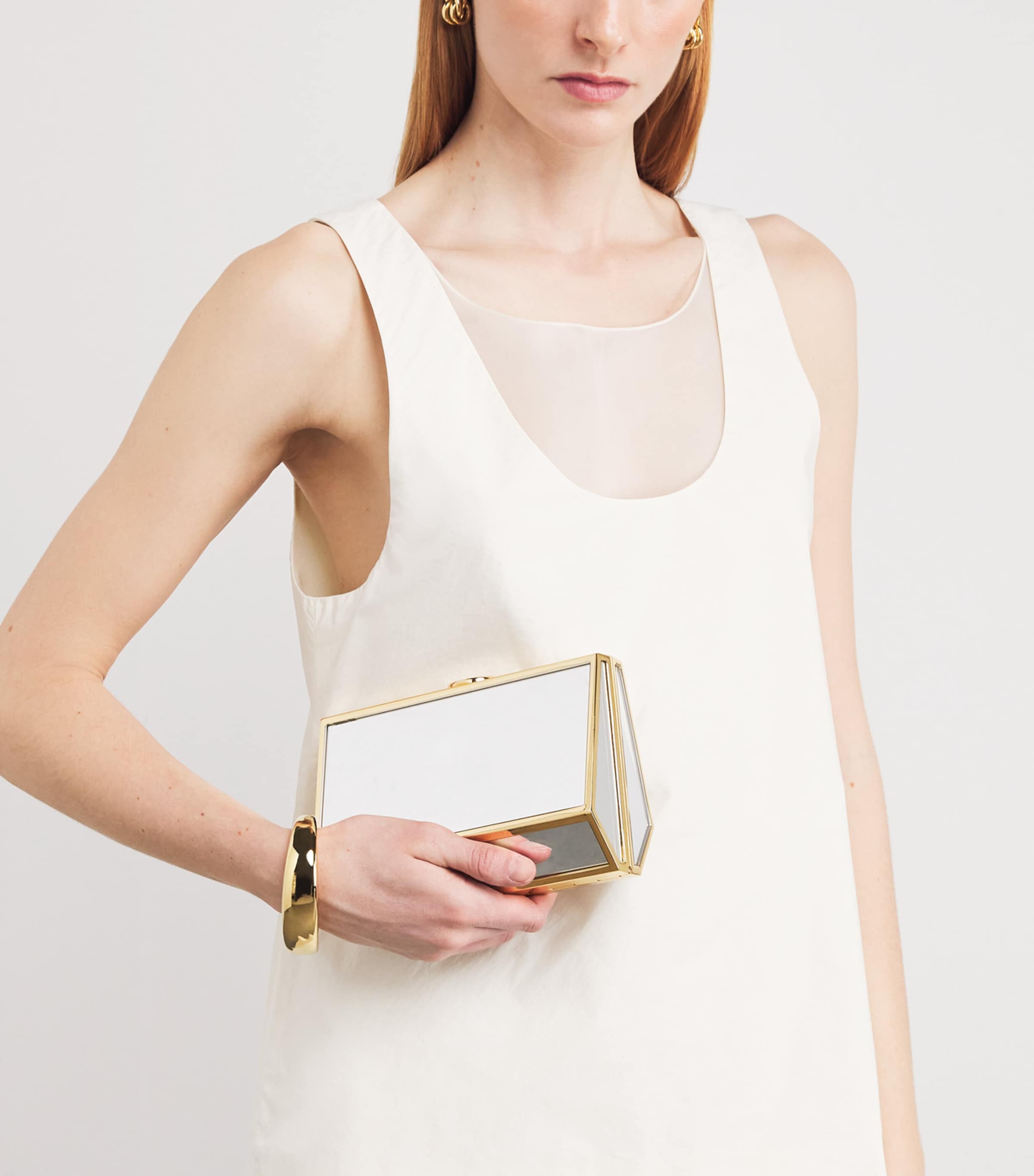 Mirrored Maddox Clutch Bag GOLD Image 2