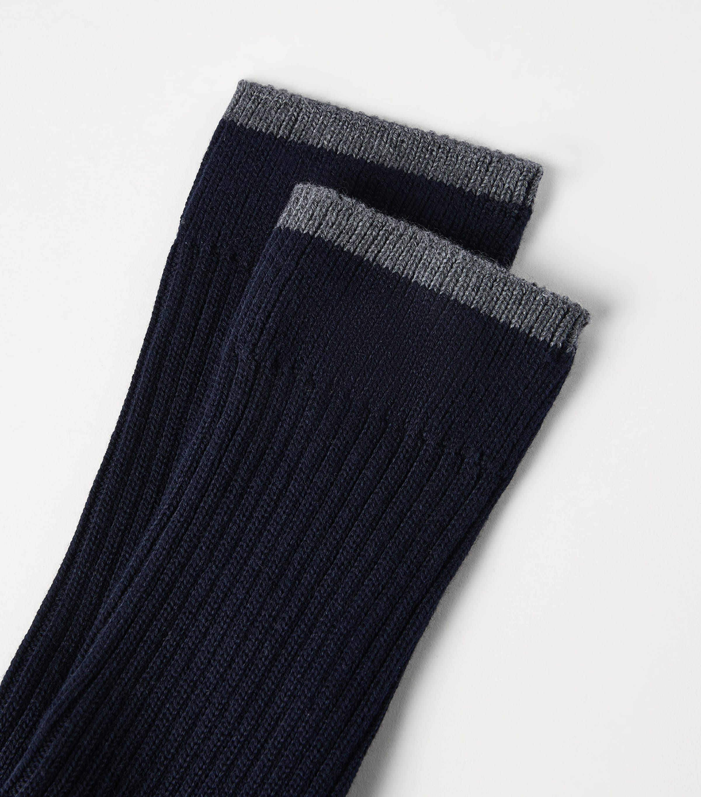 Brunello Cucinelli Mens Cotton Ribbed Socks Image 2