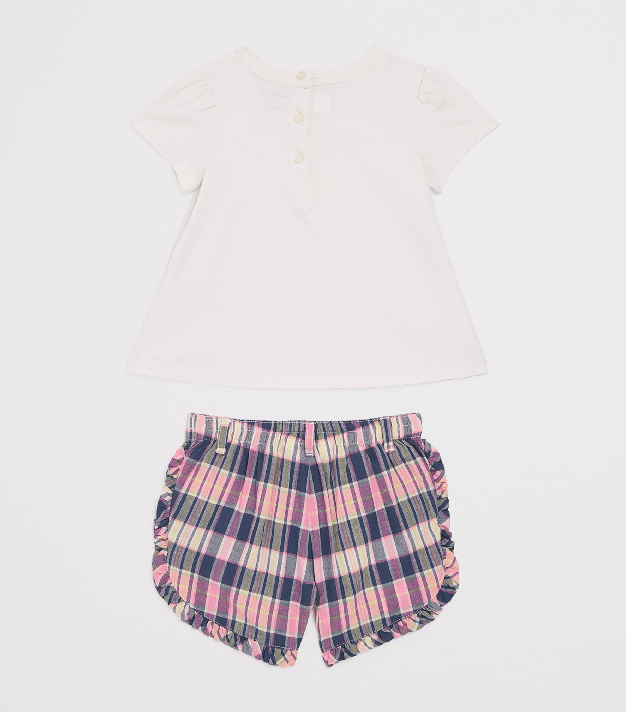 Ralph Lauren Kids Cotton Polo Bear Graphic T-Shirt and Shorts Set (3-12 Months) Nevis Yllw Nvy Image 2