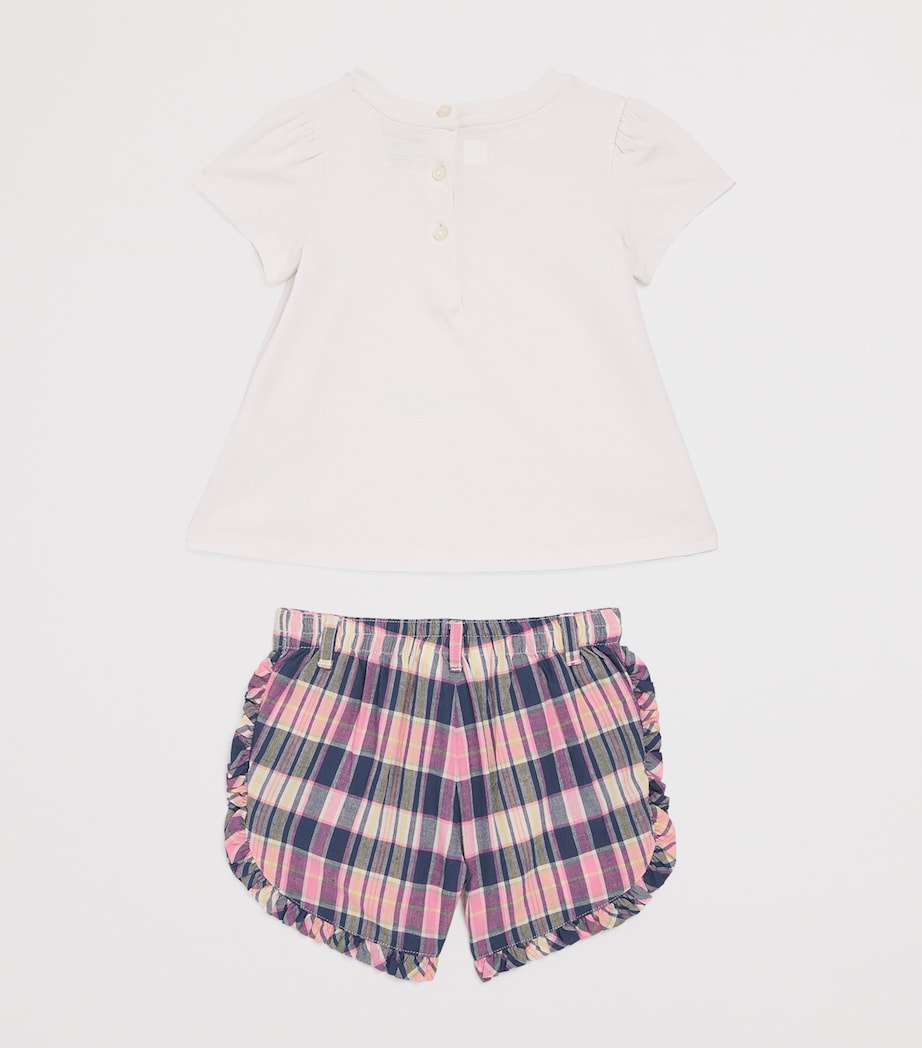 Cotton Polo Bear Graphic T-Shirt and Shorts Set (3-12 Months) NEVIS 167 YLLW NVY Image 2