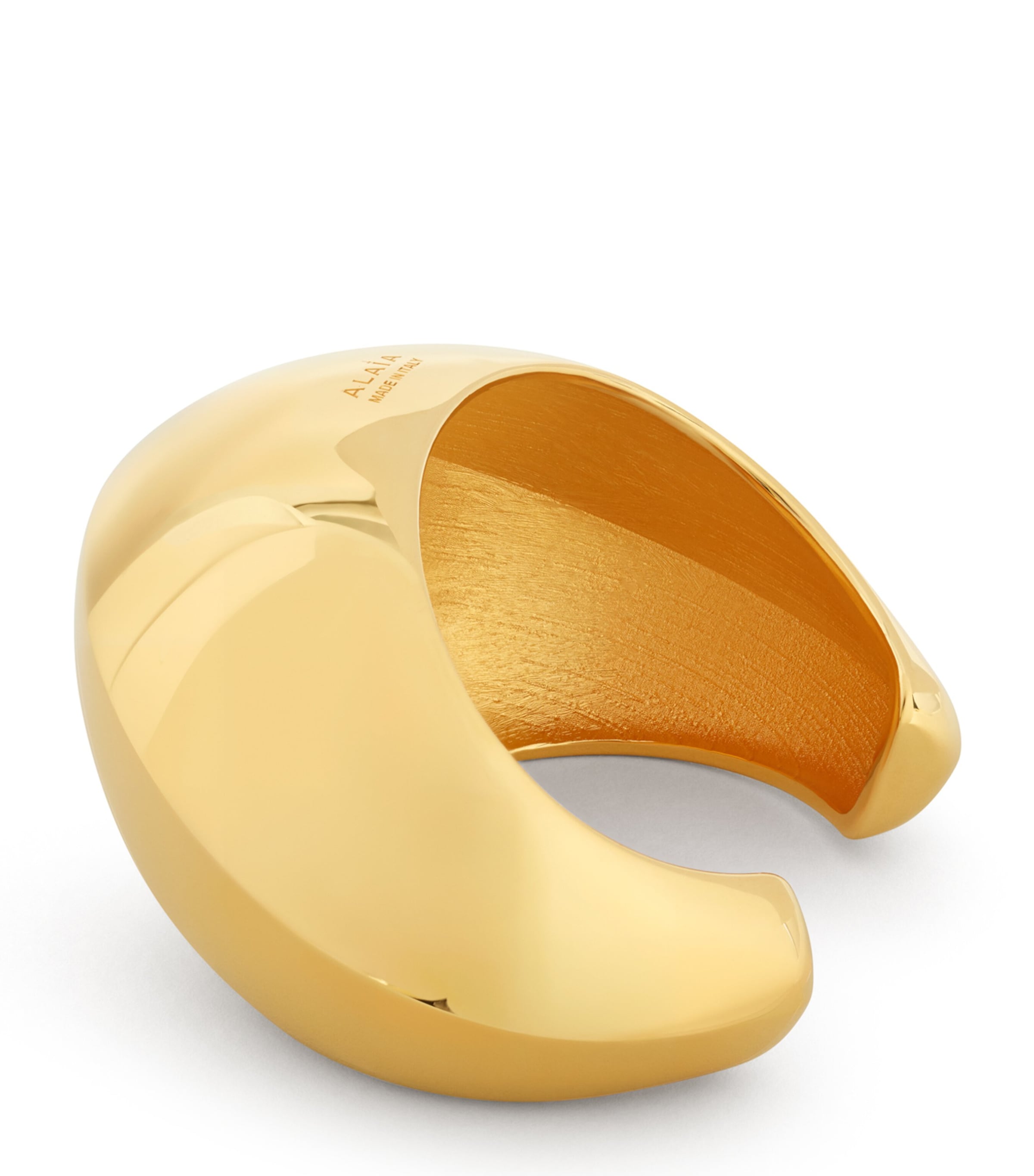 Alaïa Aluminium Dome Cuff Bracelet Yellow Gold Metals Image 2
