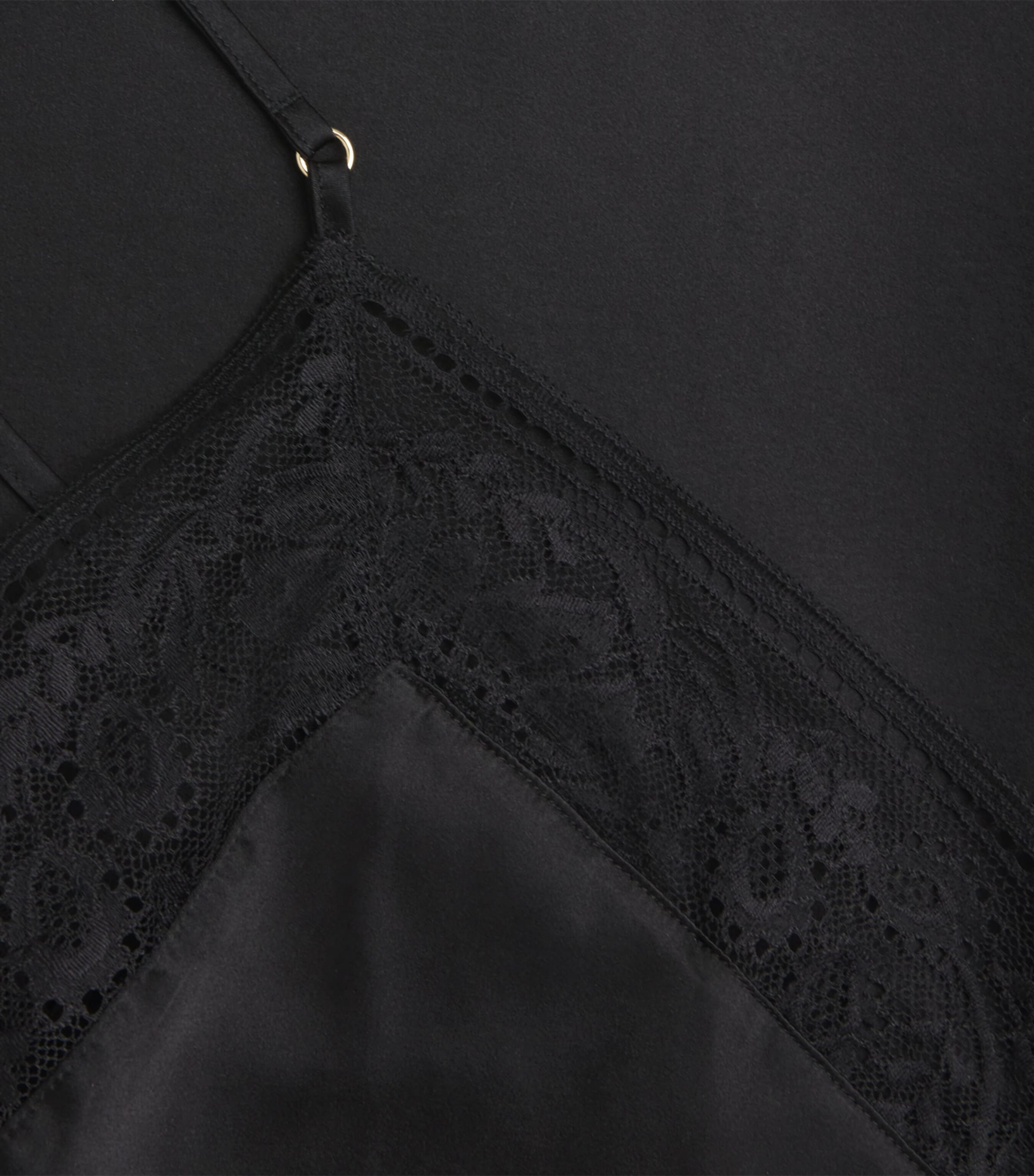Aubade Womens Silk-Blend Midnight Whisper Camisole Noir Image 5