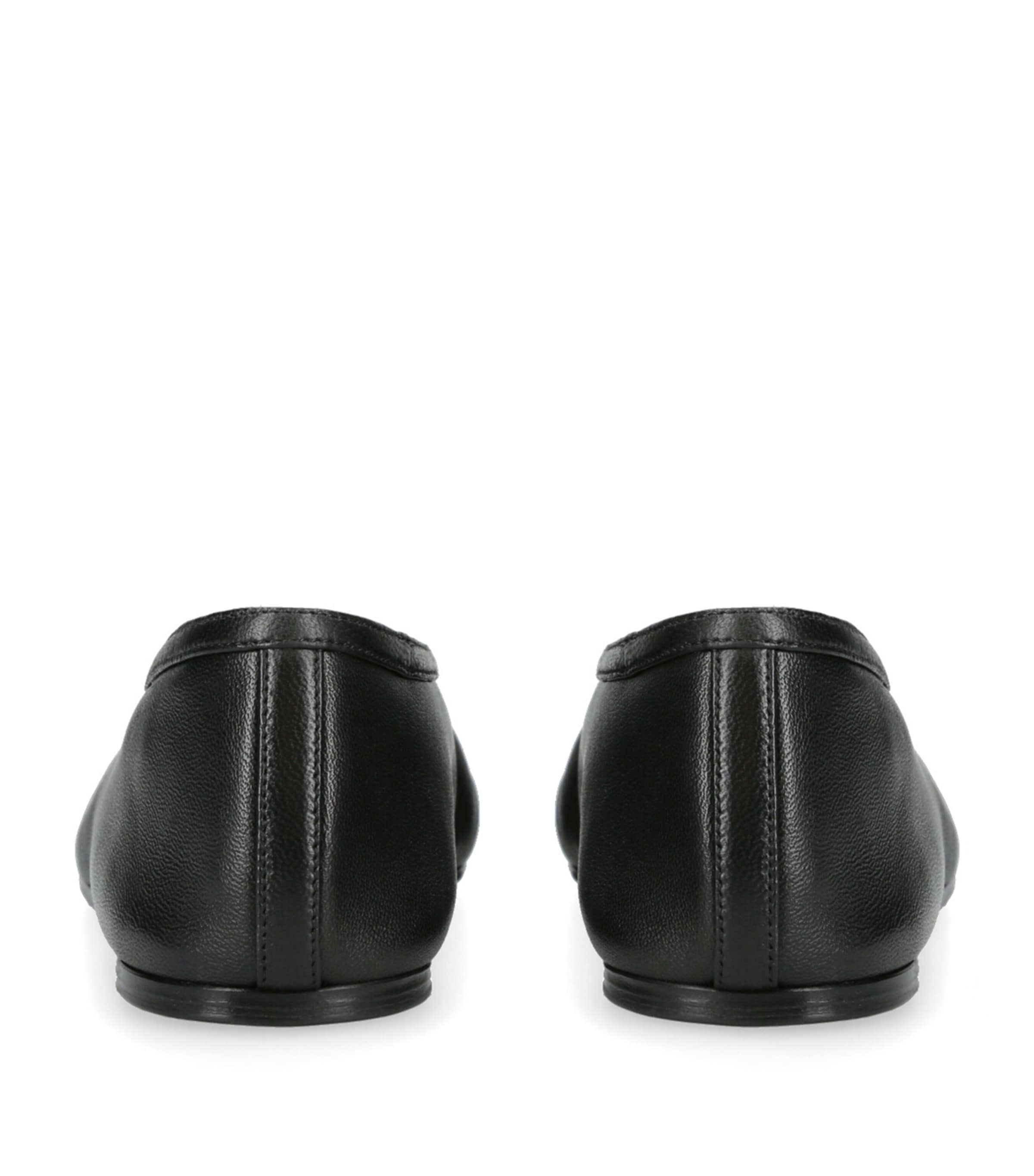 Leather Luna Ballet Flats BLACK Image 3