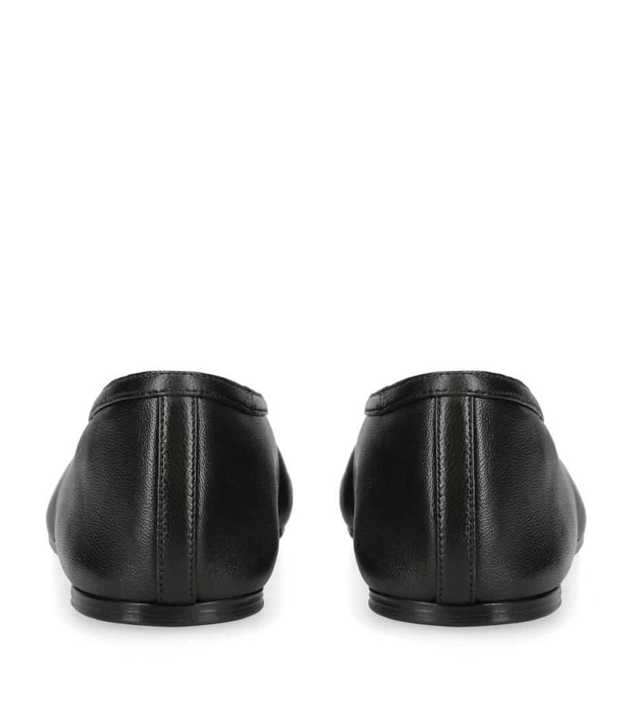 Leather Luna Ballet Flats BLACK Image 3