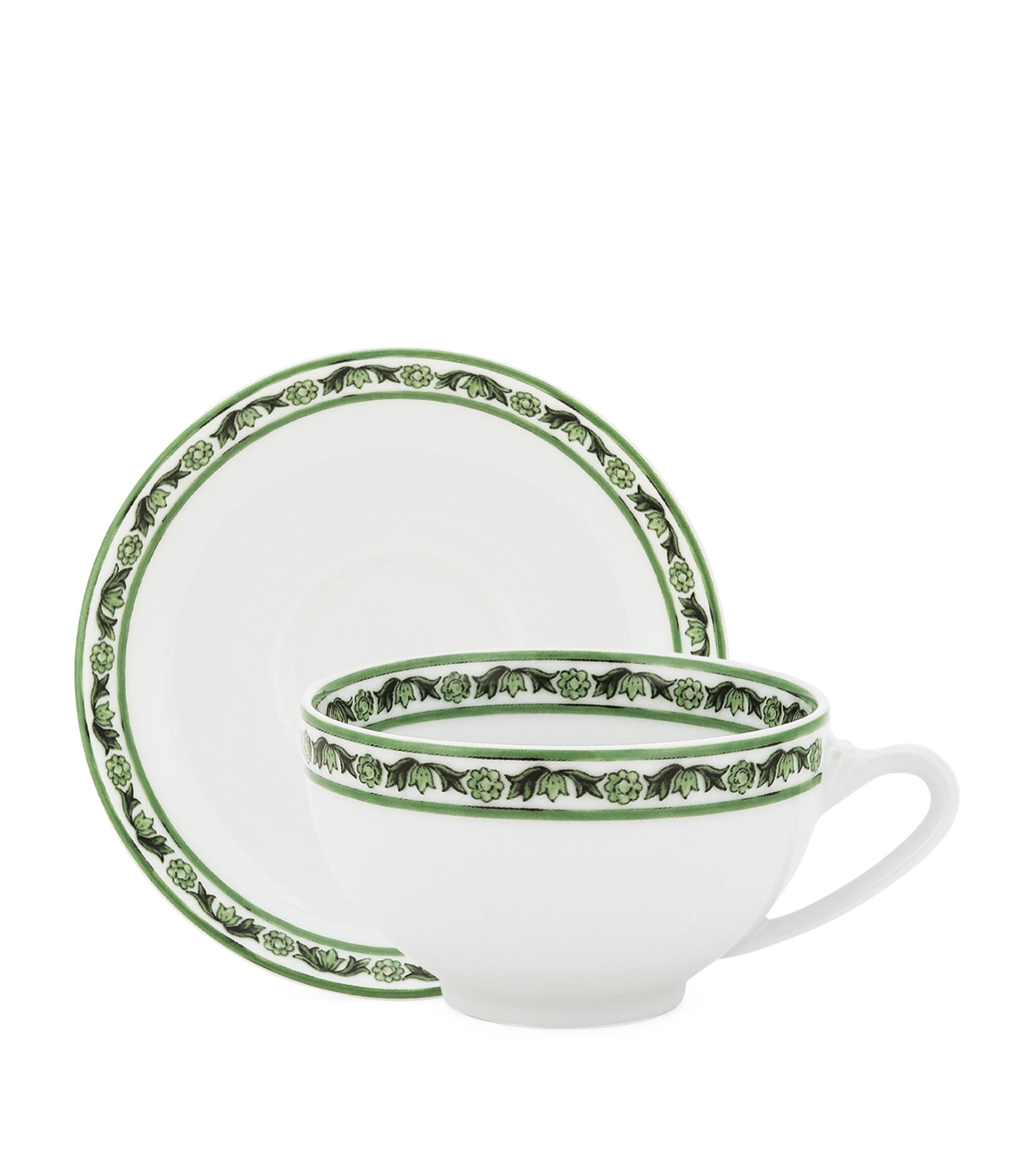 Dolce & Gabbana Casa Set Of 2 Teacups And Saucers