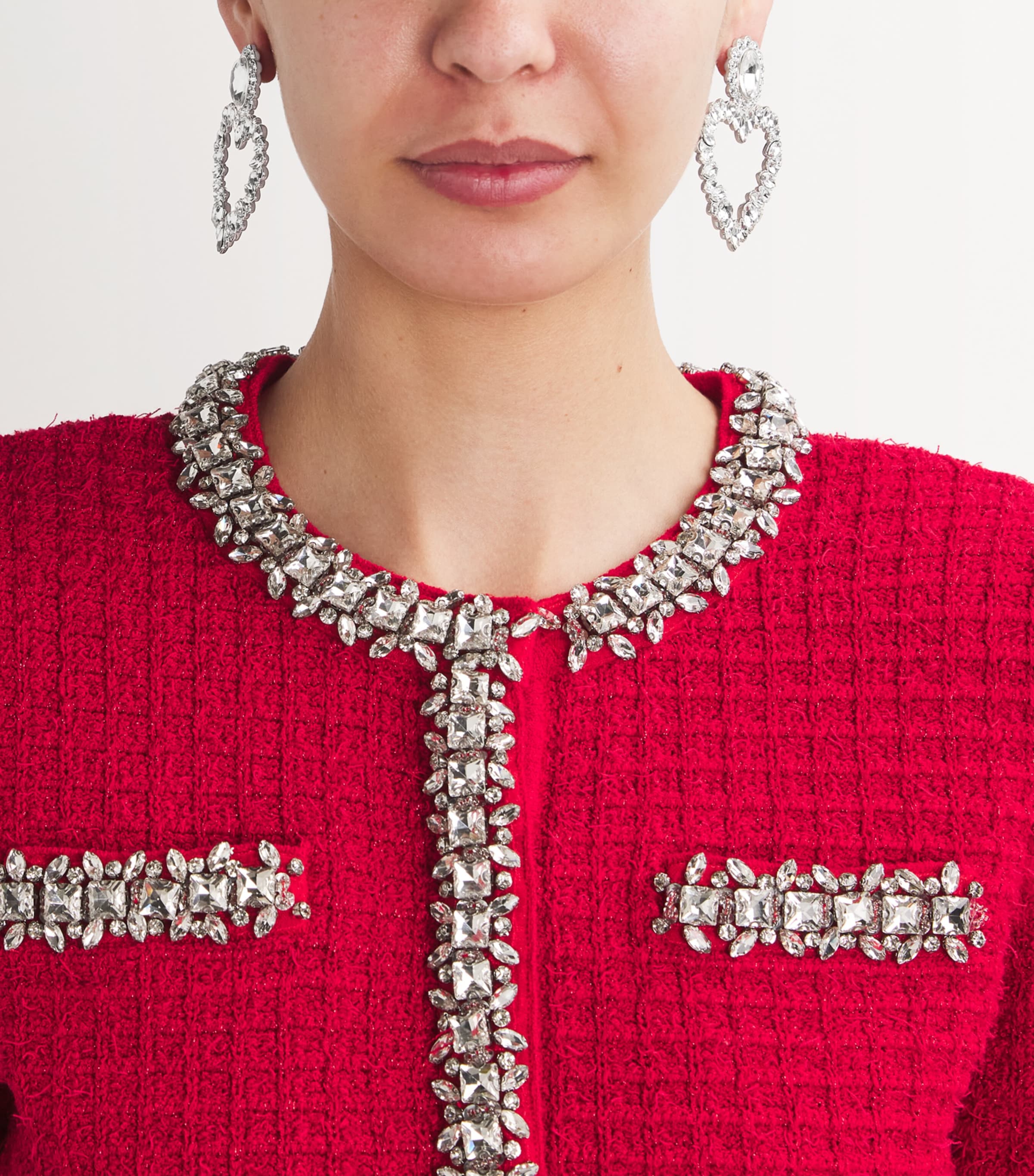 Crystal Diamond Portrait Earrings main image 0