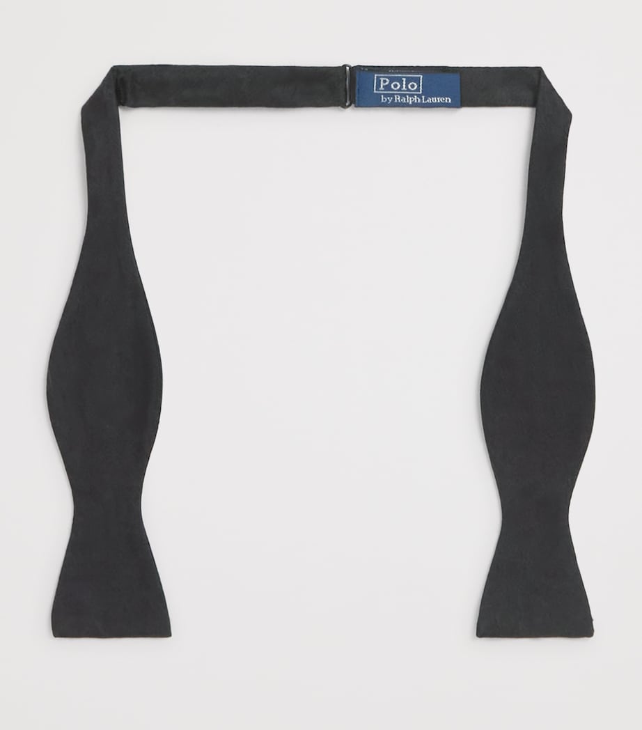 Silk Jacquard Bow Tie BLACK Image 3