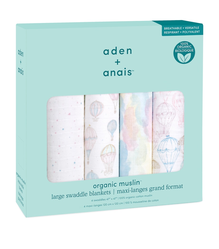 Above The Clouds Swaddles (Pack of 4) PINK Image 2
