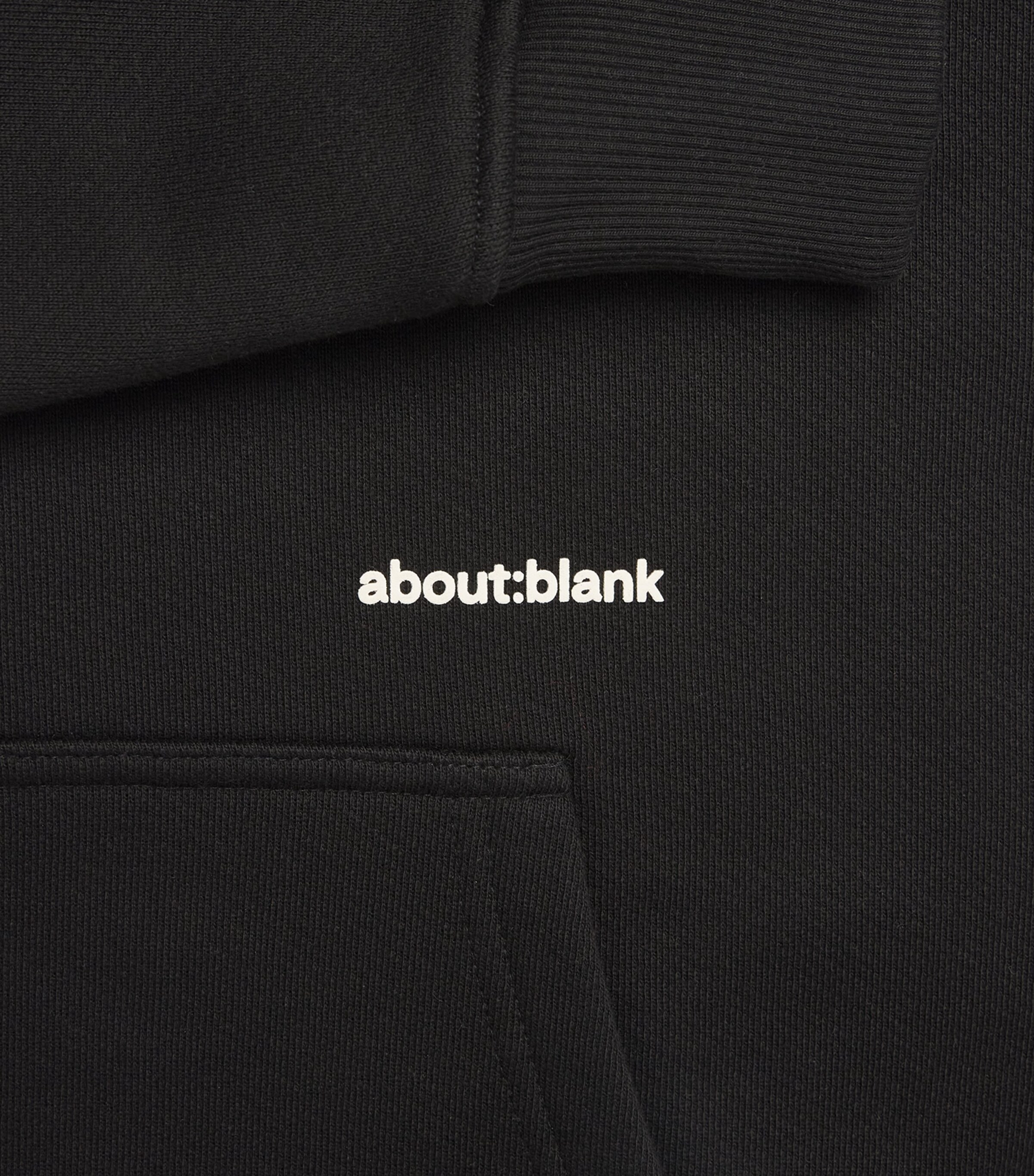 about:blank Mens Cotton Logo Hoodie Black Image 6