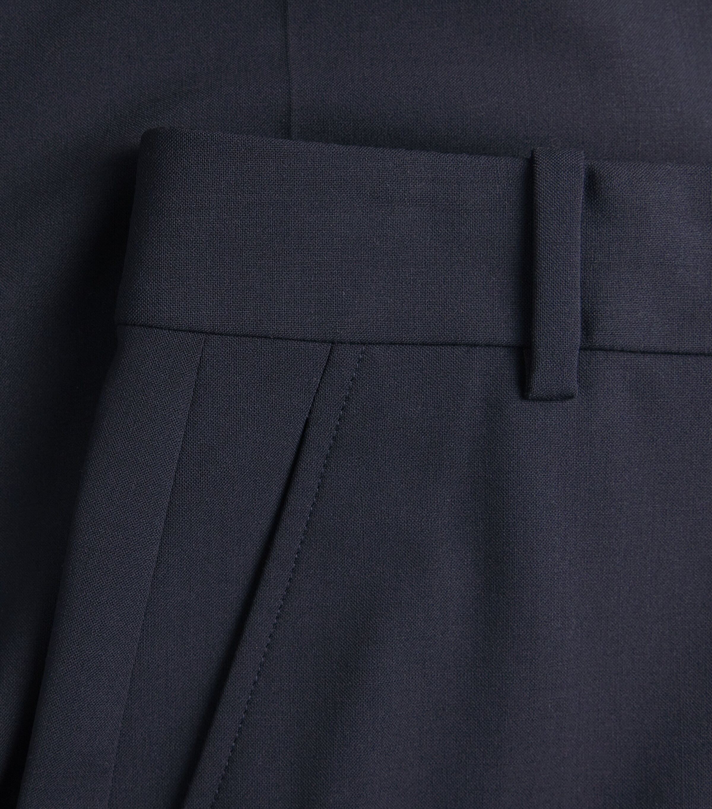 Theory Womens Wool-Blend Wide-Leg Trousers Deep Navy Image 6