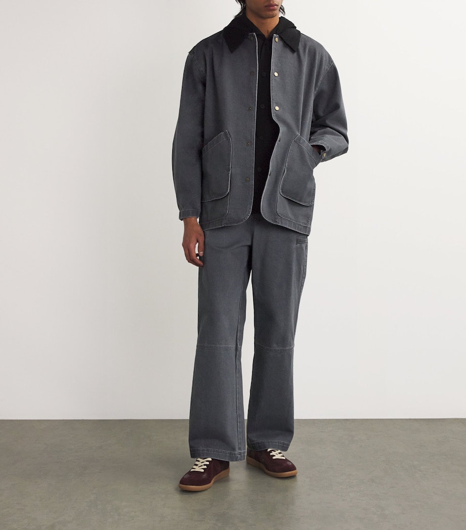 Le 17 Septembre Mens Denim Work Jacket Navy Image 2