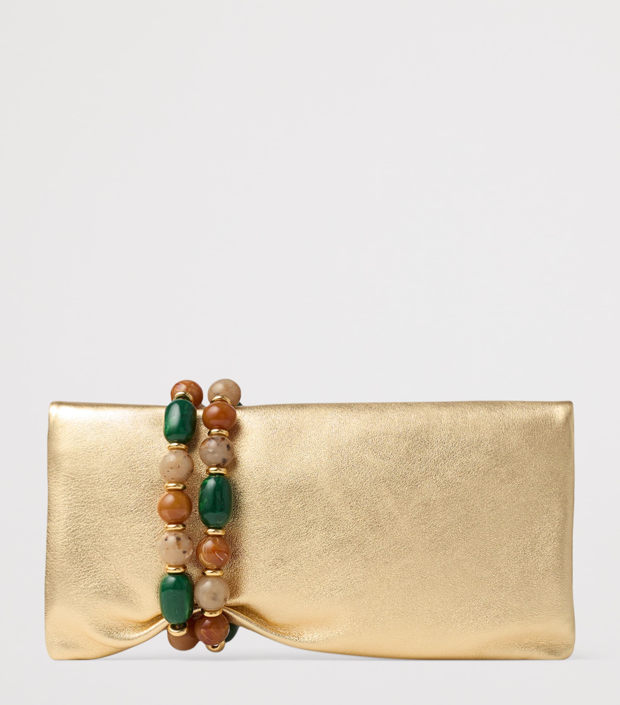 Jimmy Choo Zandra Lambskin Clutch Bag Gold/multi/gold Image 3