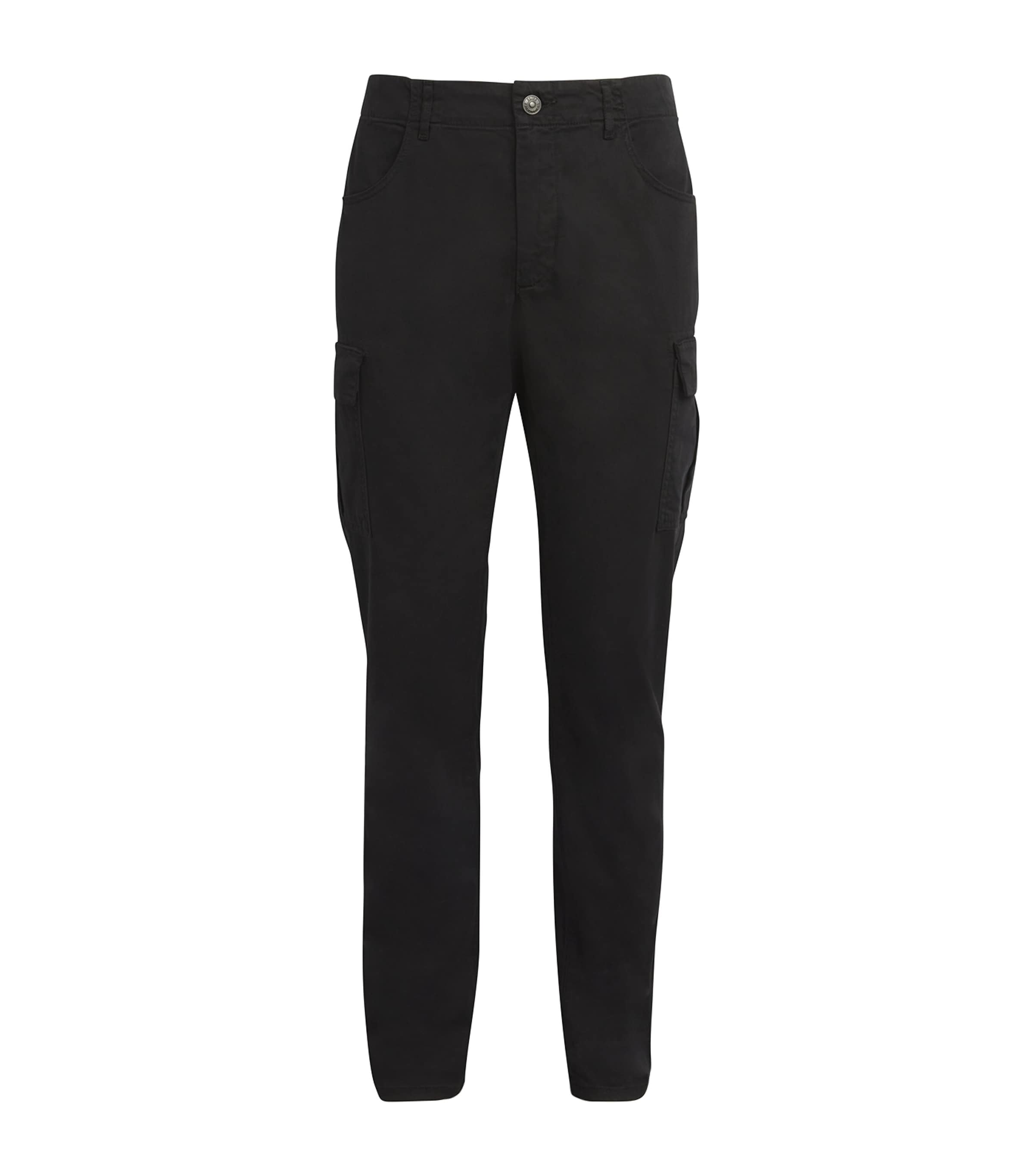 Paige Stretch Ronin Cargo Trousers In Black