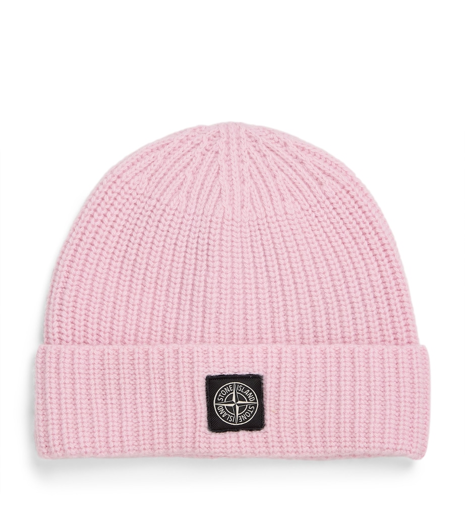 Virgin Wool Ribbed Beanie V0080 Image 1