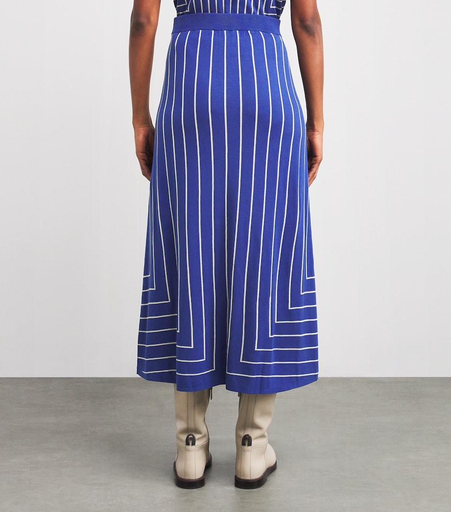 Stripe Jacquard Maxi Skirt COBALT/AFFOGATO Image 4