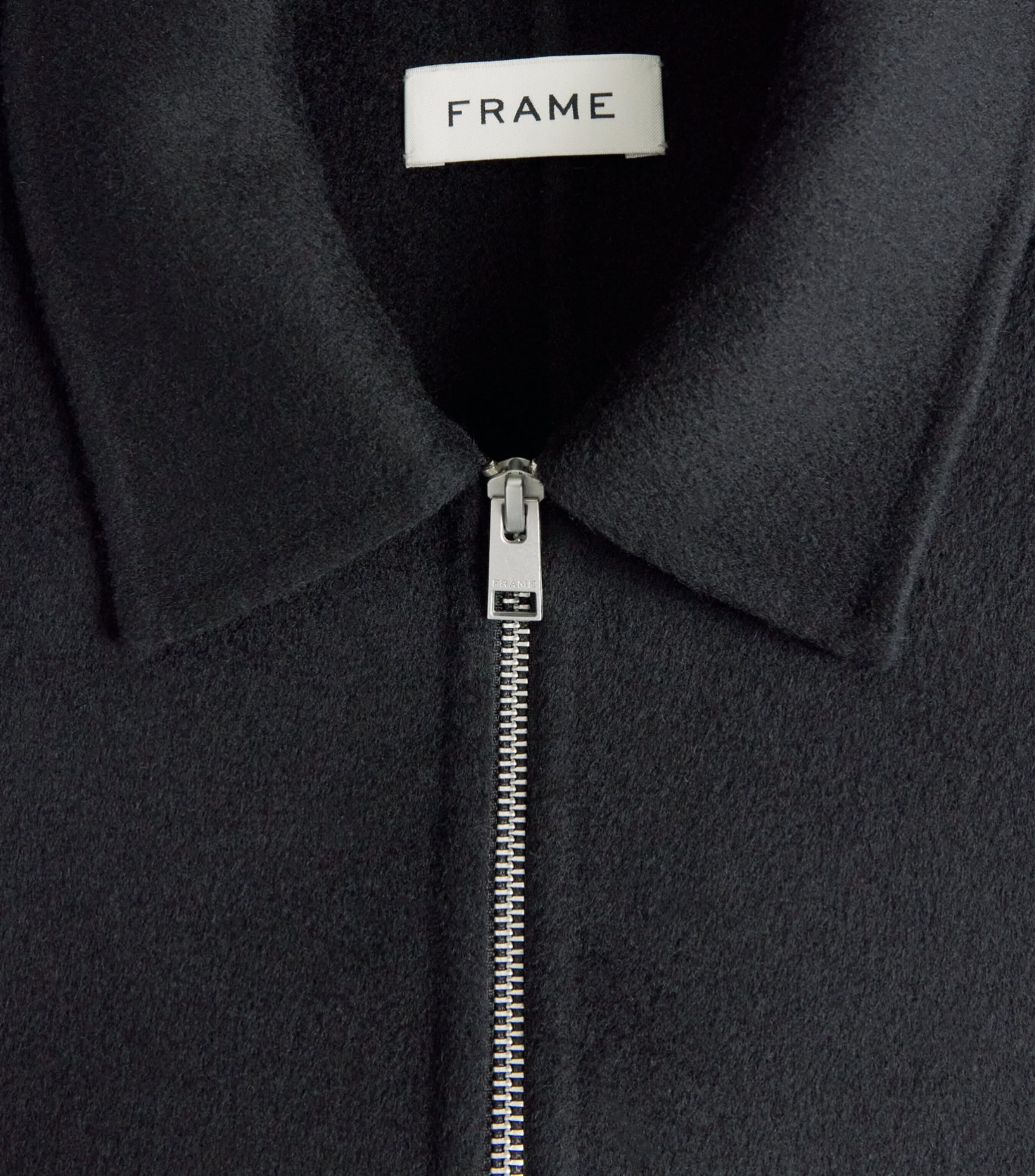 FRAME Mens Double-Face Wool Bomber Jacket Blk Black Image 6